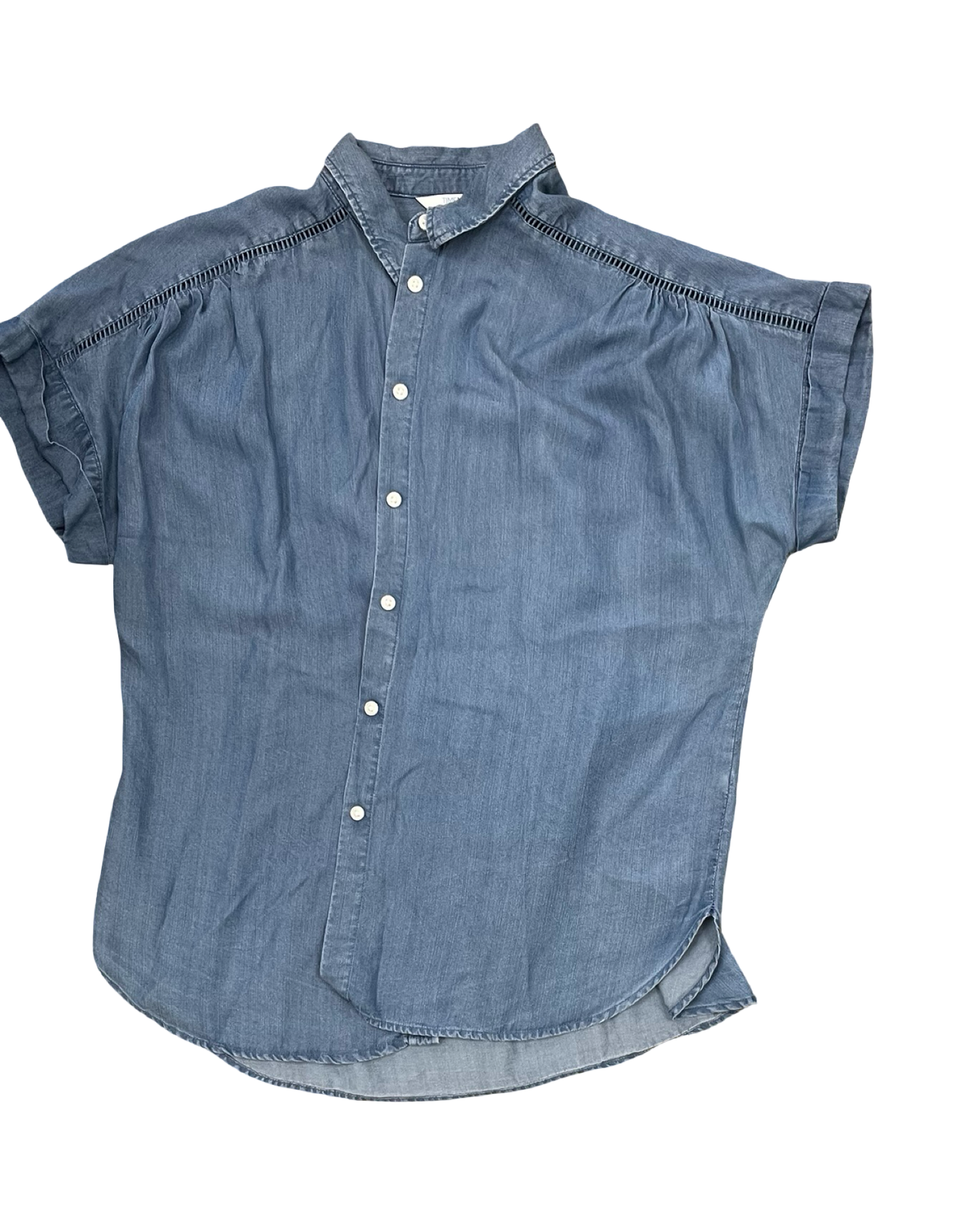 Top Ss By Time And Tru In Blue Denim, Size:L