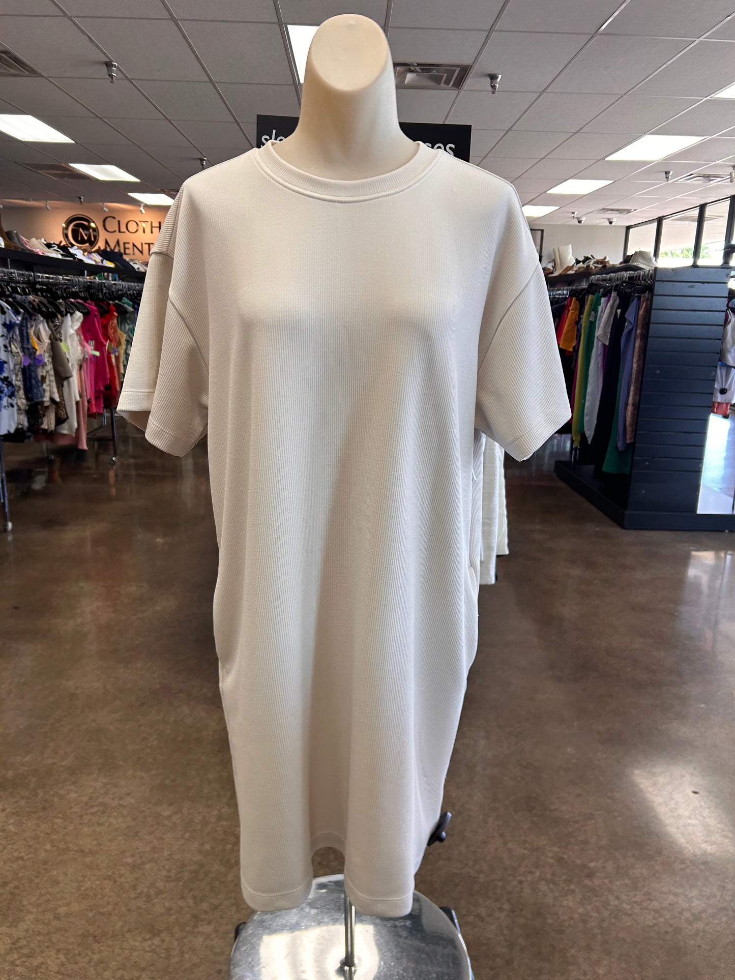 Athletic Dress By Athleta In Cream, Size:M