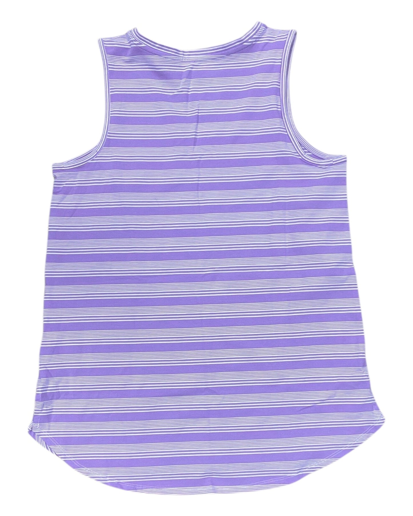 Top Sleeveless By Soft Surroundings In Purple & White, Size:M
