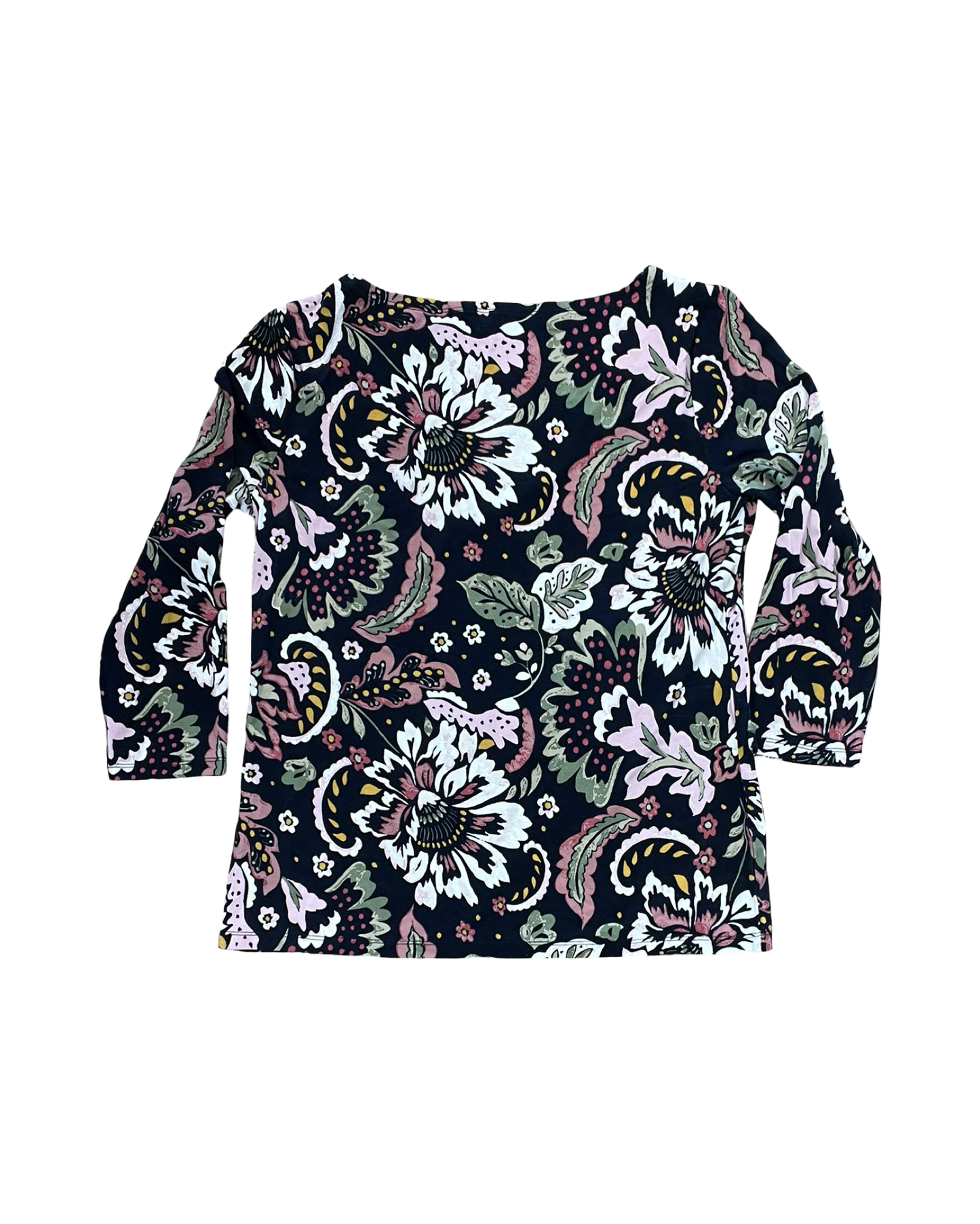 Top 3/4 Sleeve By Ann Taylor In Floral Print, Size:S