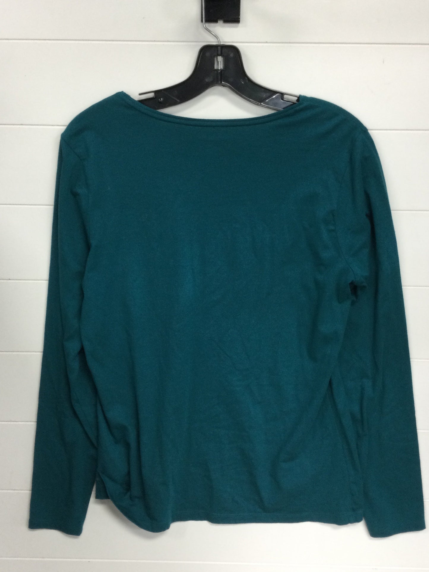 Top Ls Basic By Lands End In Teal, Size:Mp