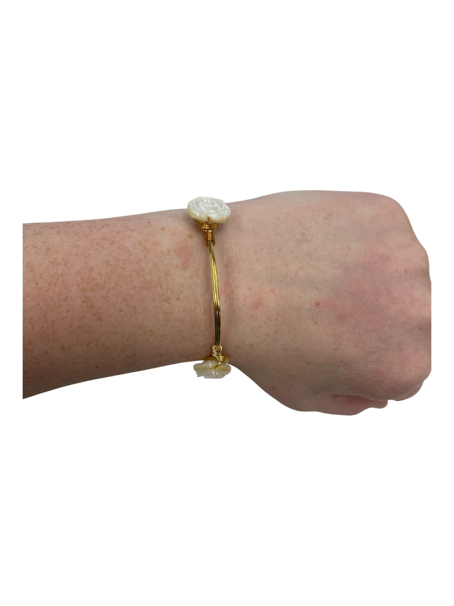 Bracelet Bangle By Bourbon & Bowties In Cream