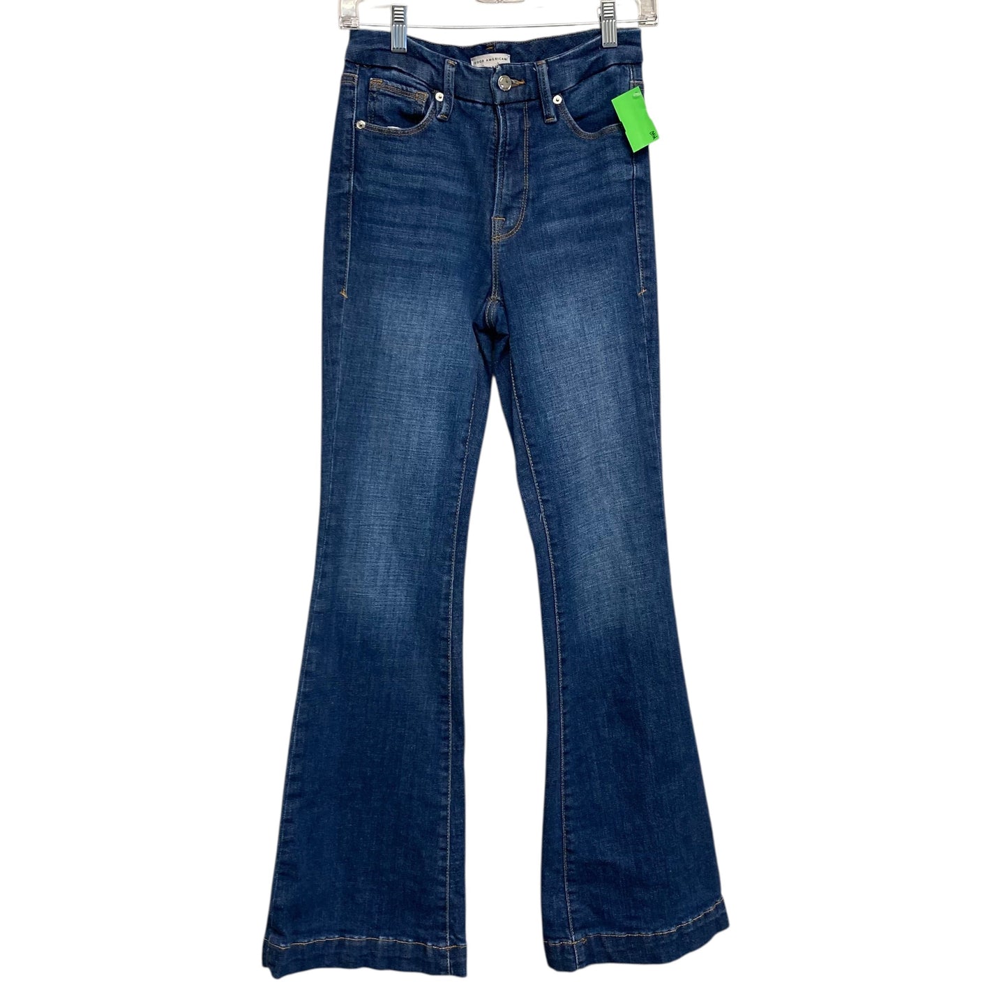 Jeans Flared By Good American In Blue Denim, Size:0