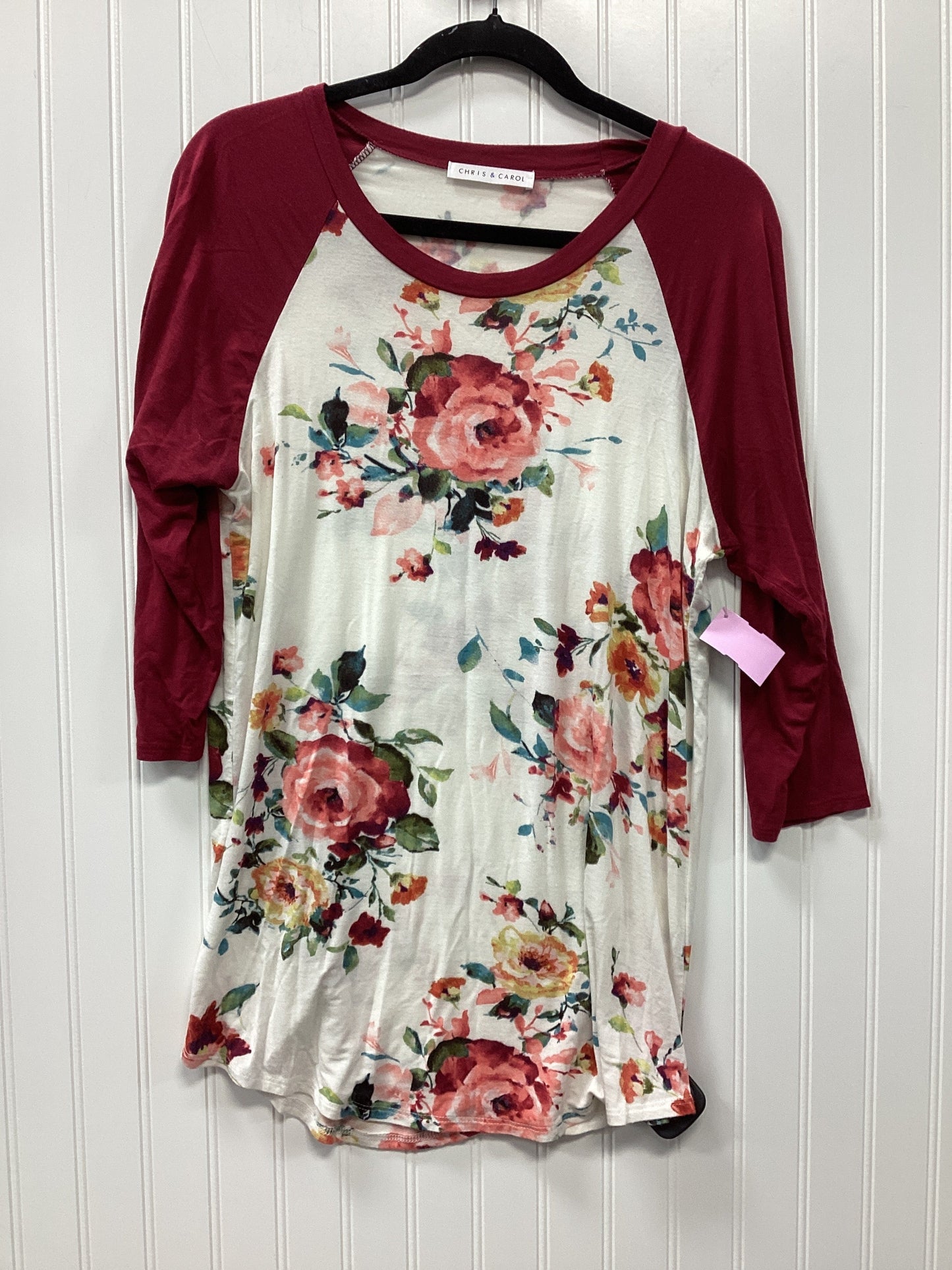 Top Ls By Chris And Carol In Floral Print, Size:M
