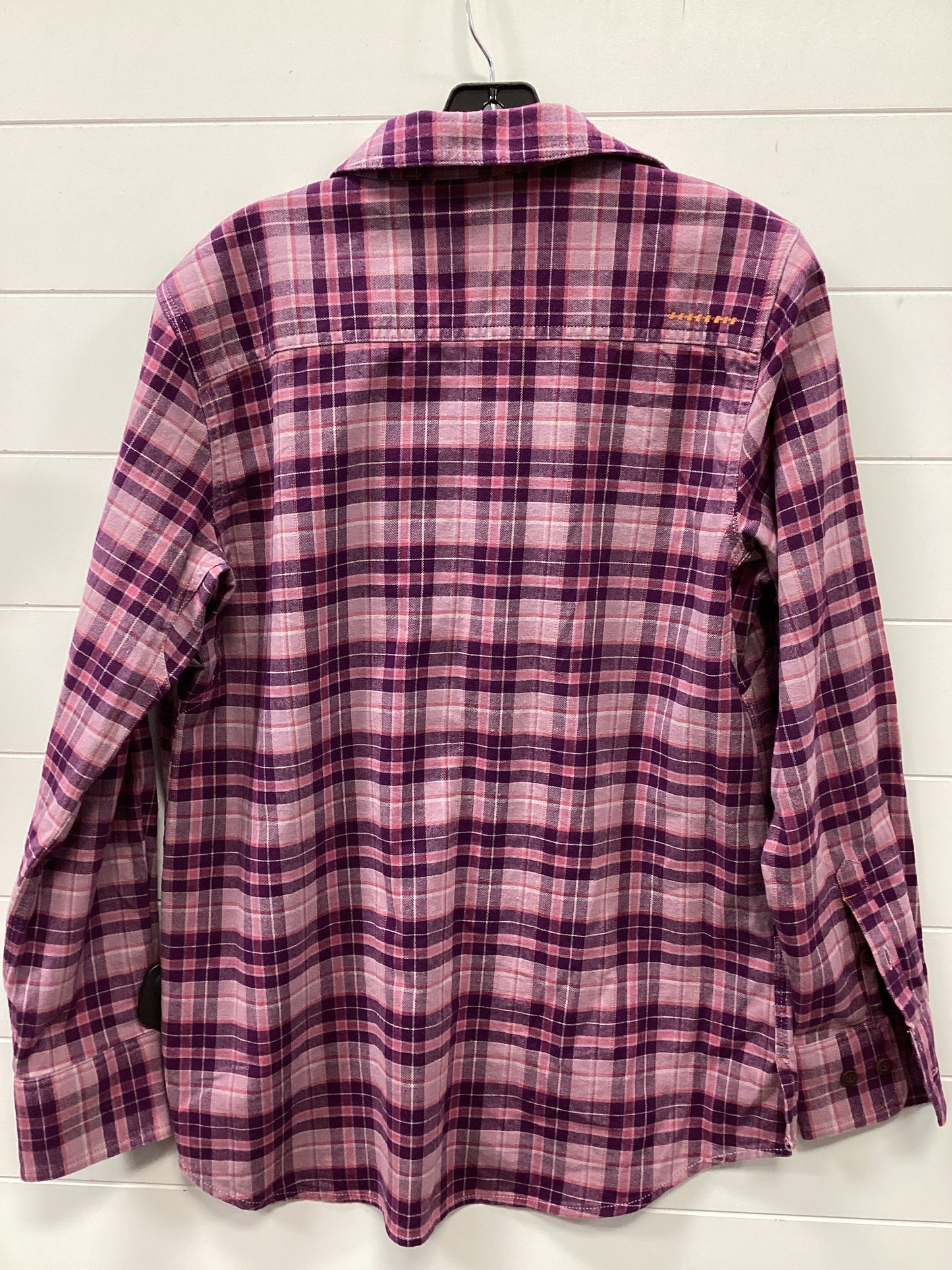 Blouse Ls By Ariat In Pink & Purple, Size:M