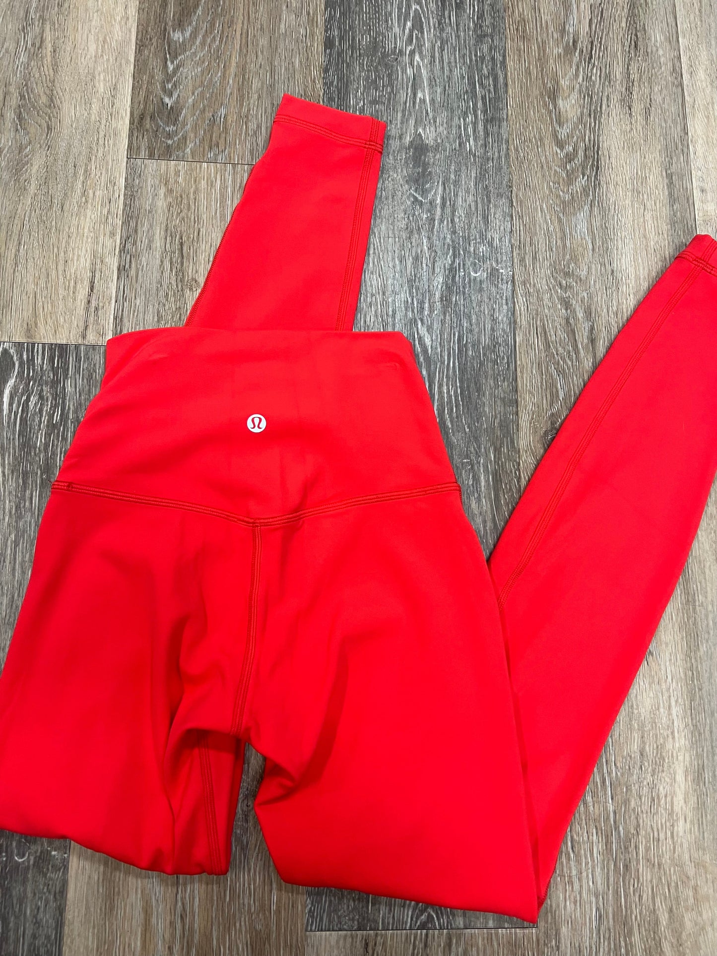 Athletic Leggings By Lululemon In Red, Size: 2