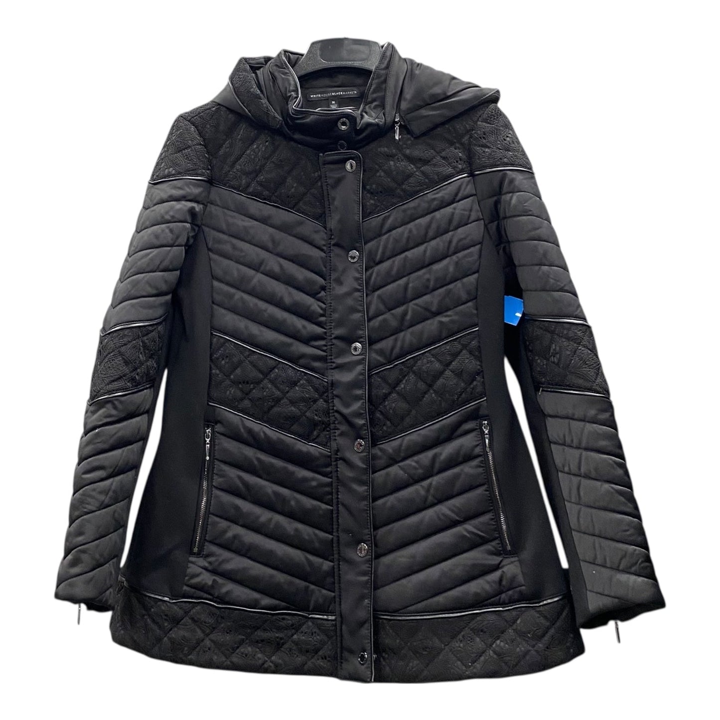 Coat Puffer & Quilted By White House Black Market In Black, Size:M