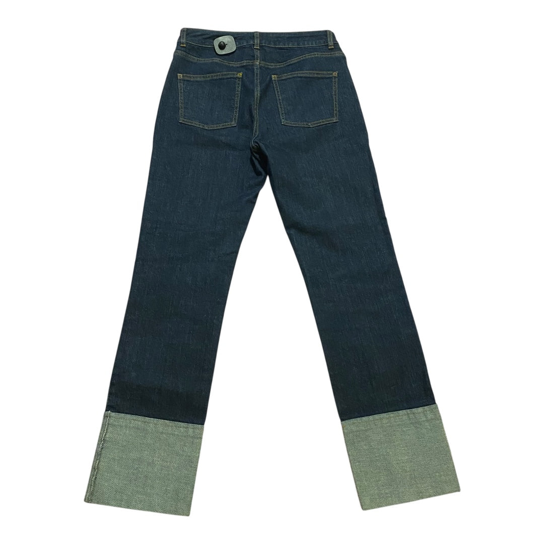 Jeans Straight By Massimo Dutti In Blue Denim, Size:4