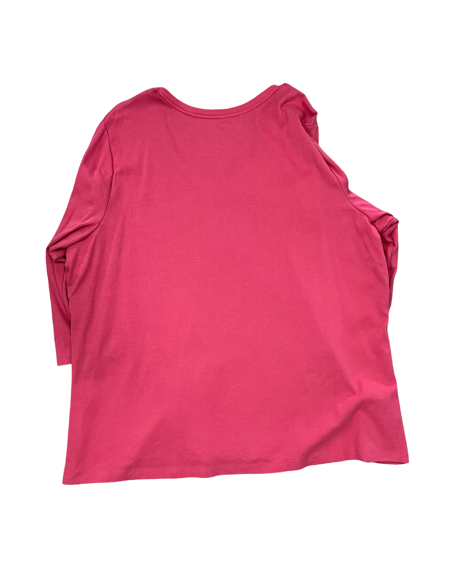Top 3/4 Sleeve Basic By St Johns Bay In Red, Size:3X