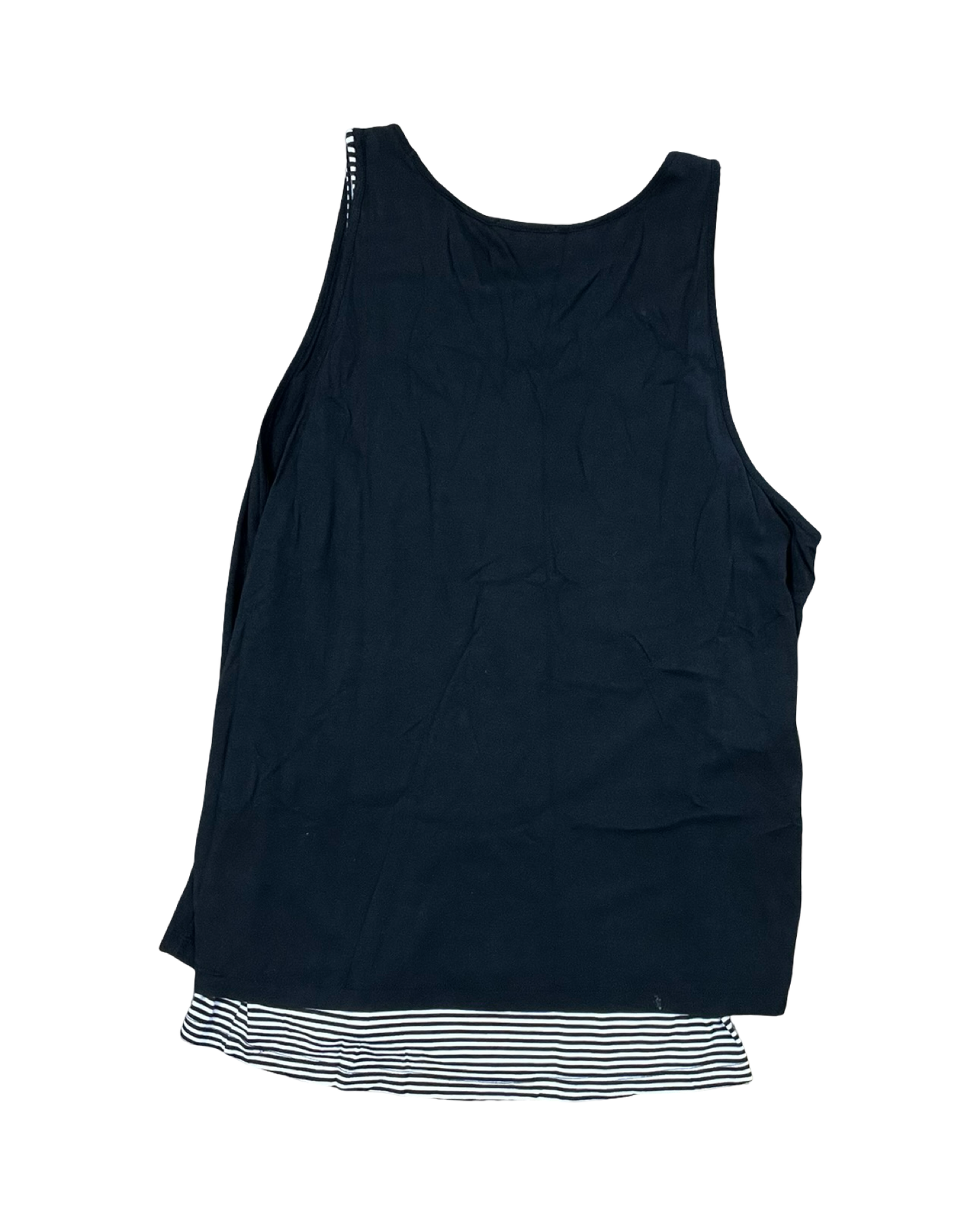 Top Sleeveless By Lilla P In Black & White, Size:M