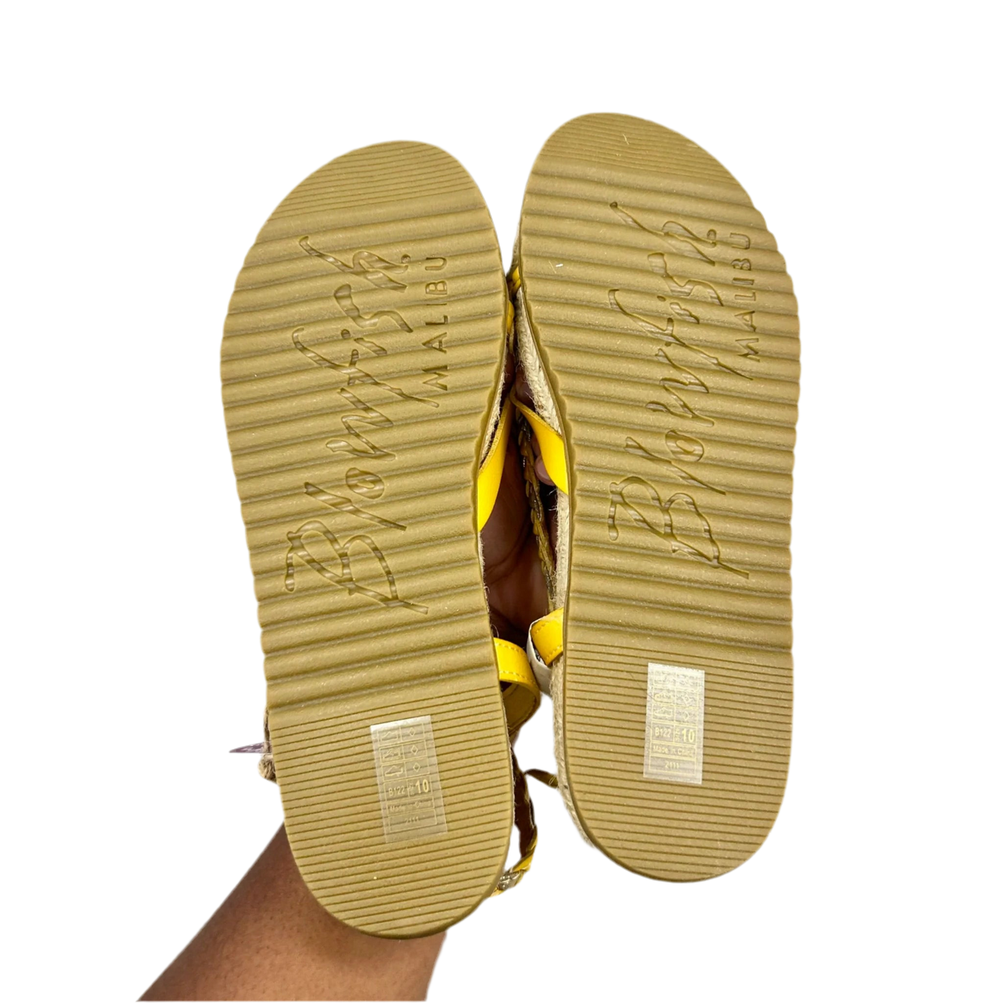 Sandals Flats By Blowfish In Yellow, Size: 10