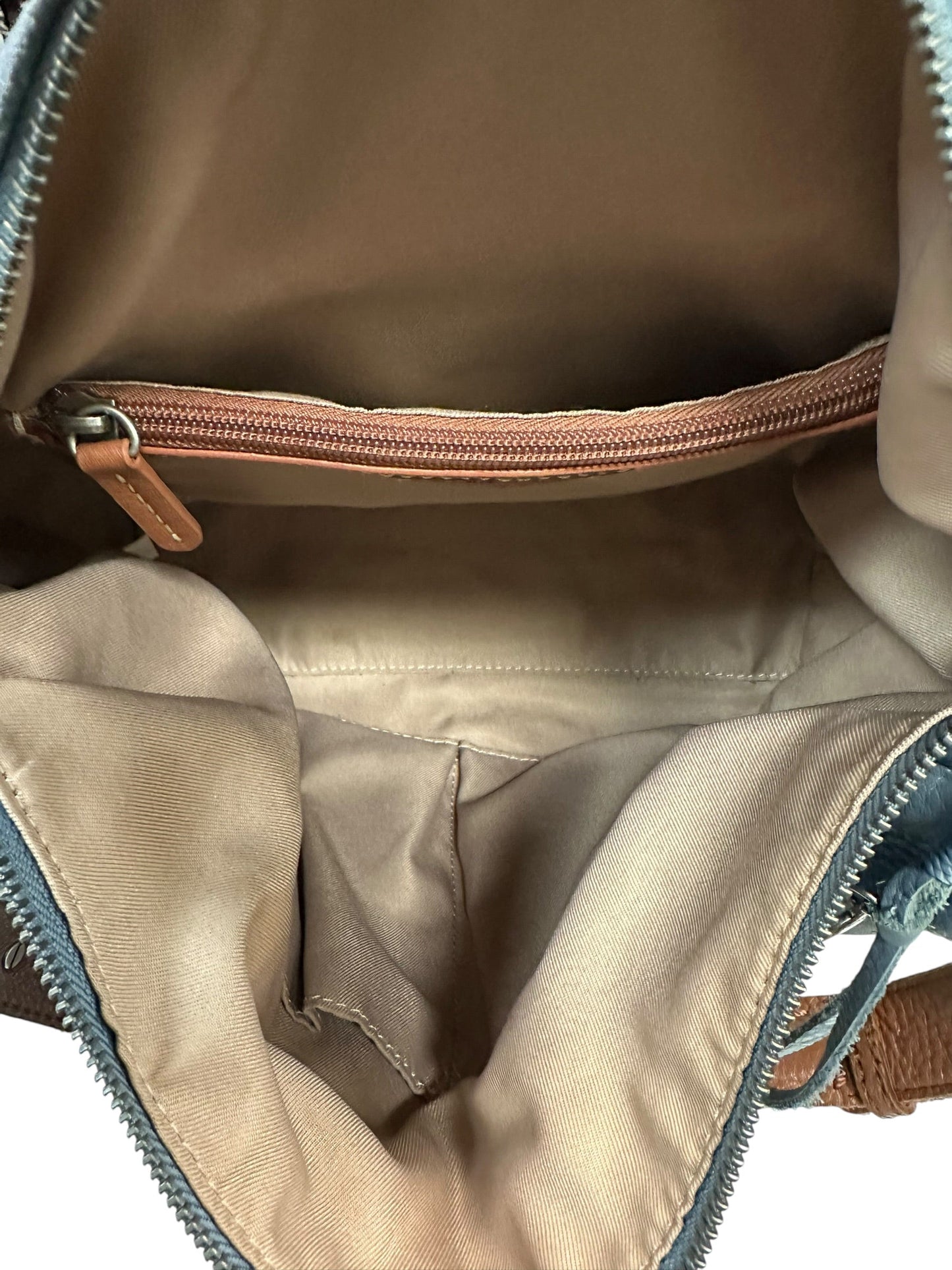 Handbag Leather By The Sak In Blue, Size:Medium