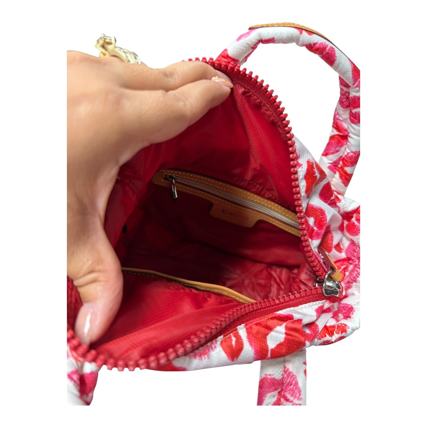 Handbag By Mz Wallace In Pink & Red, Size:Small