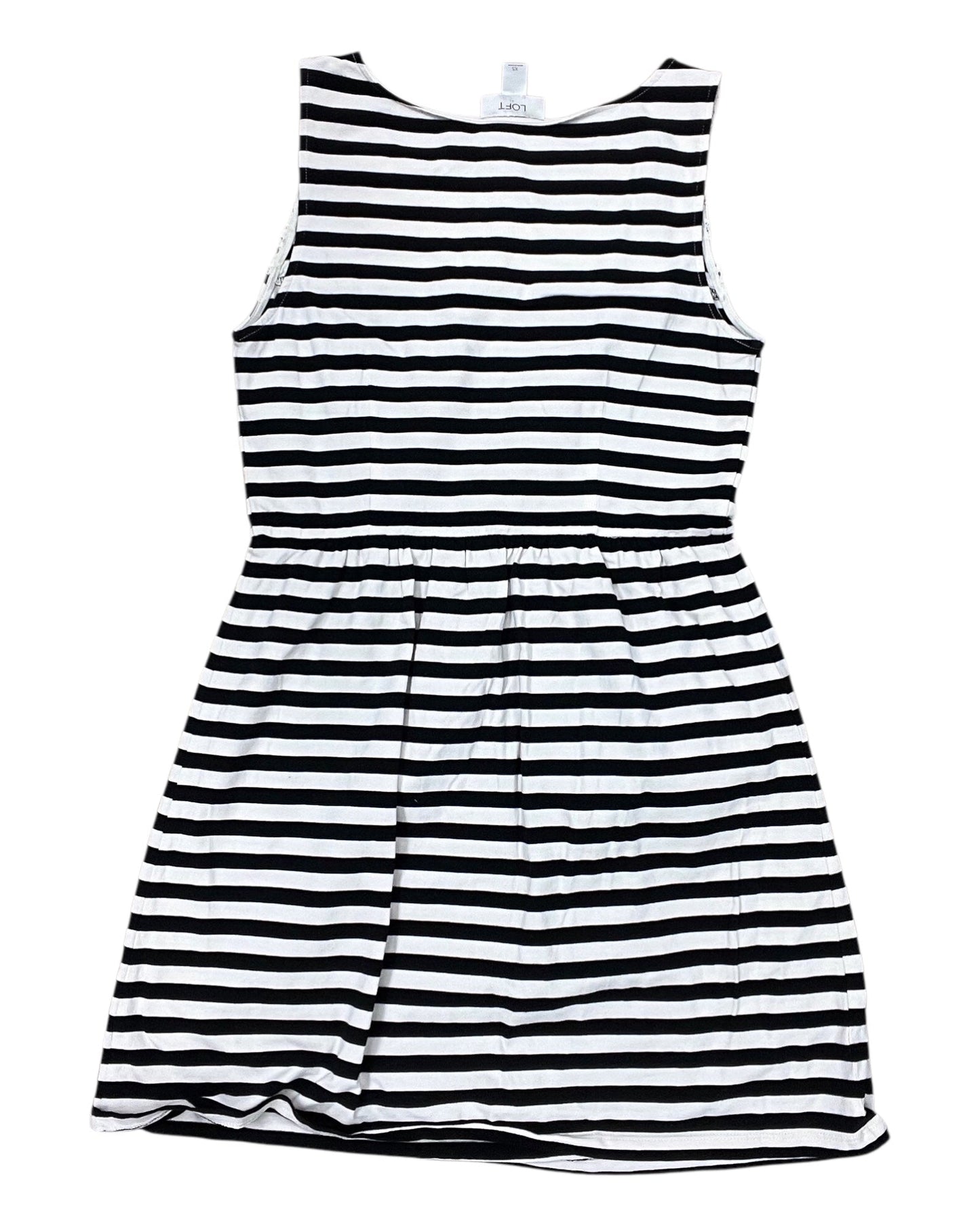 Dress Casual Midi By Loft In Black & Tan, Size:Xs