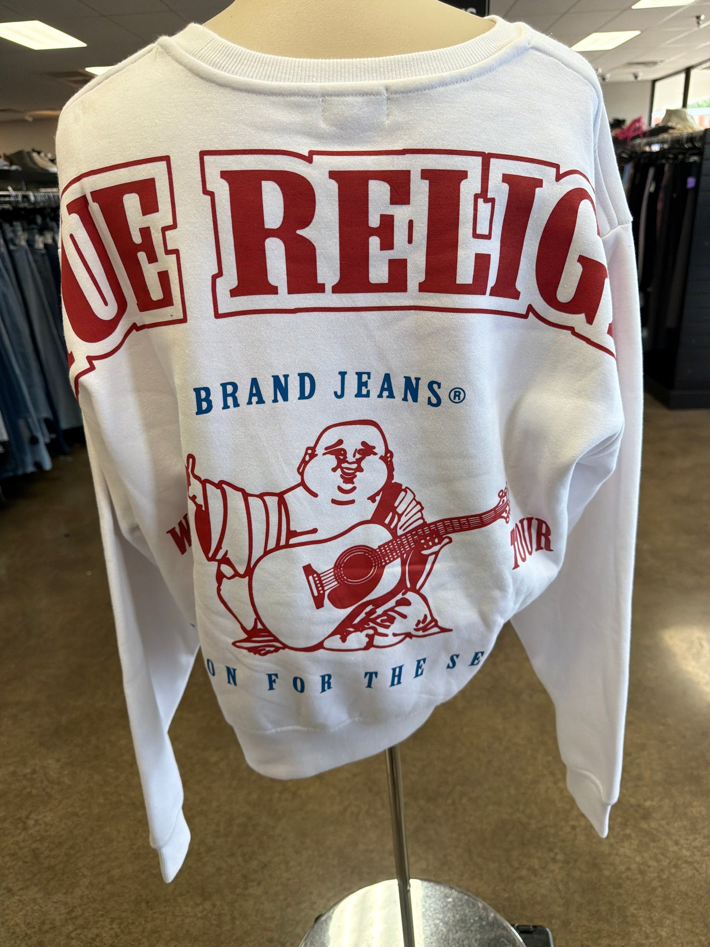Sweatshirt Crewneck By True Religion In White, Size:Xl