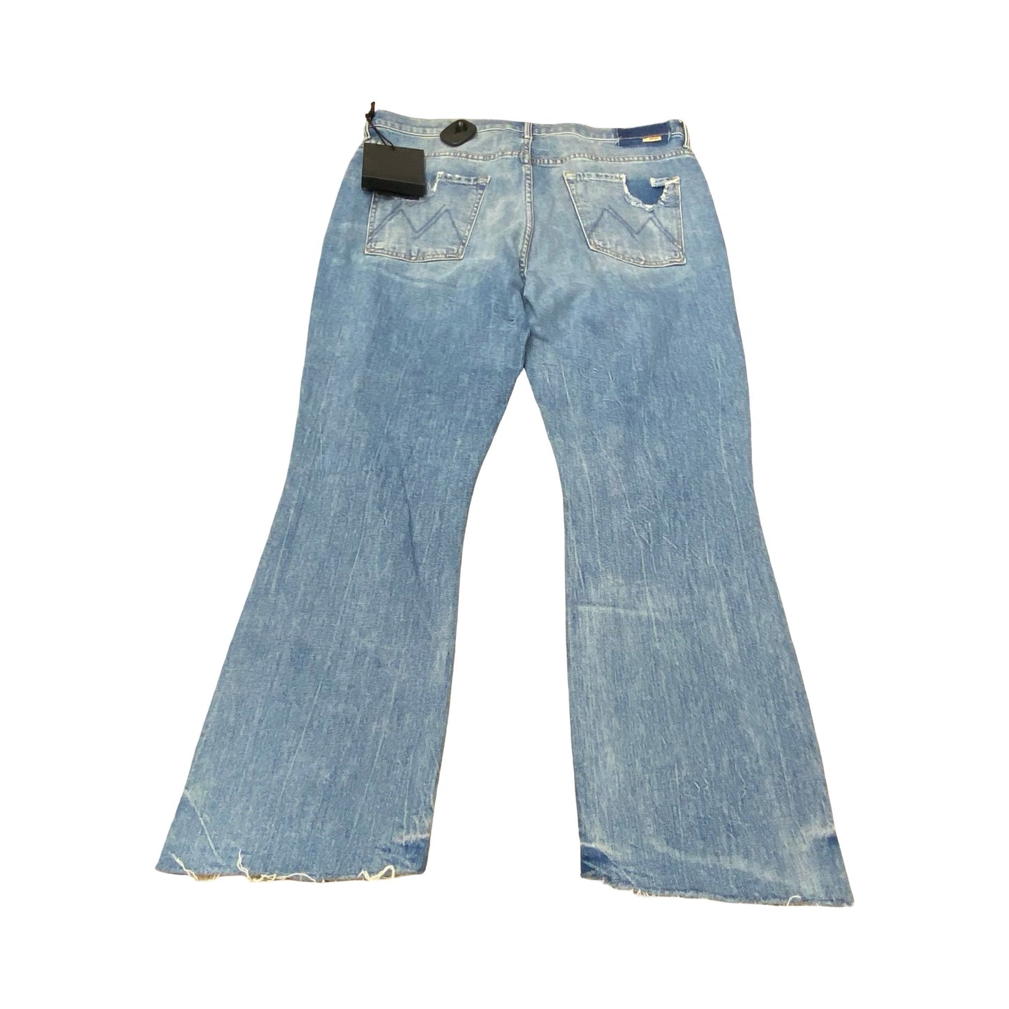 Jeans Cropped By Mother In Blue Denim, Size:18