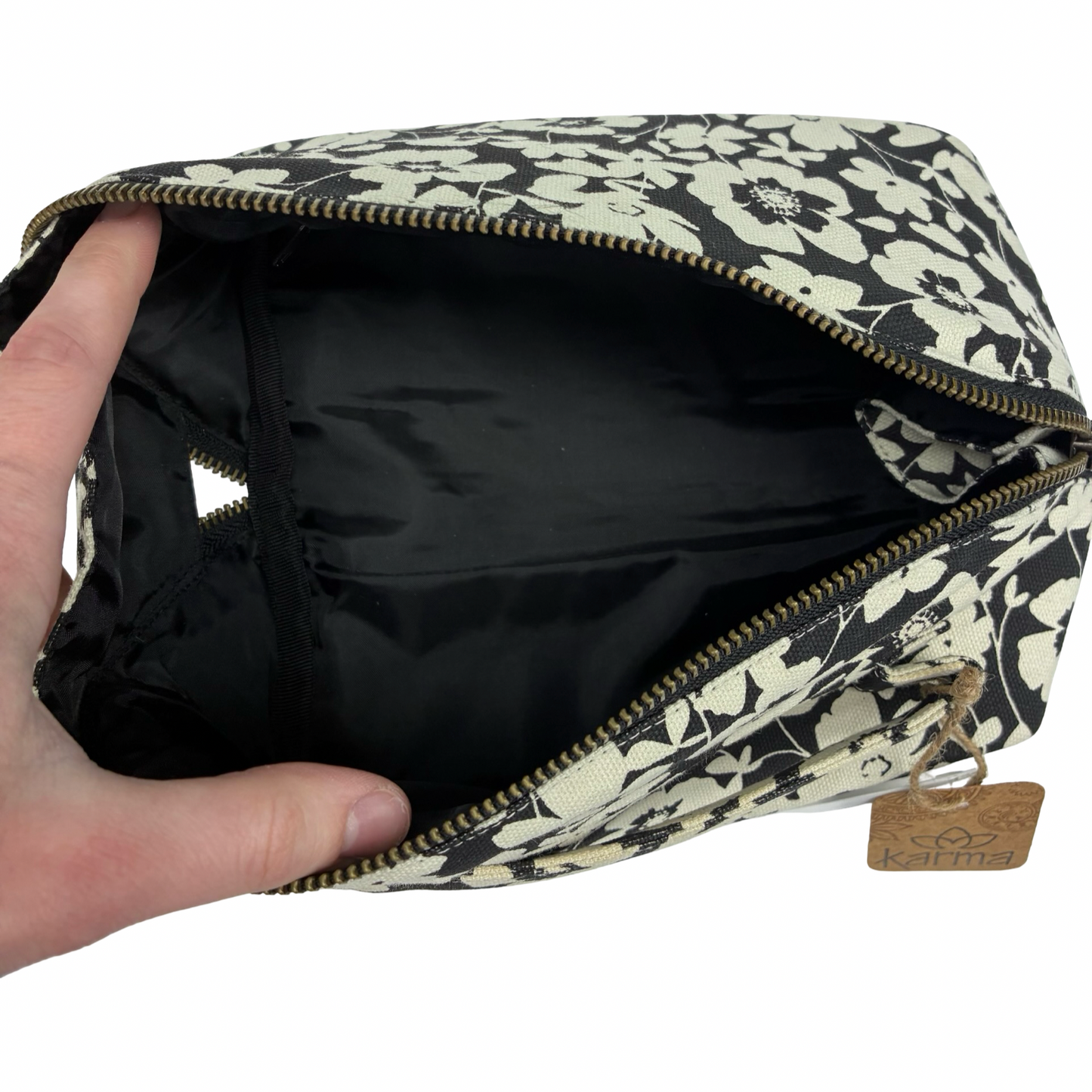 Makeup Bag By Cmf In Black & Cream, Size:Medium