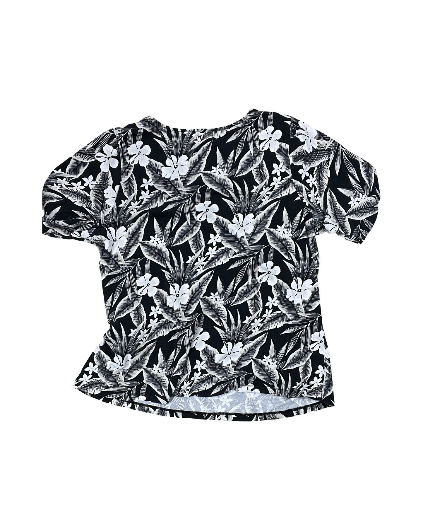 Top Ss By Lands End In Black & Cream, Size:2X