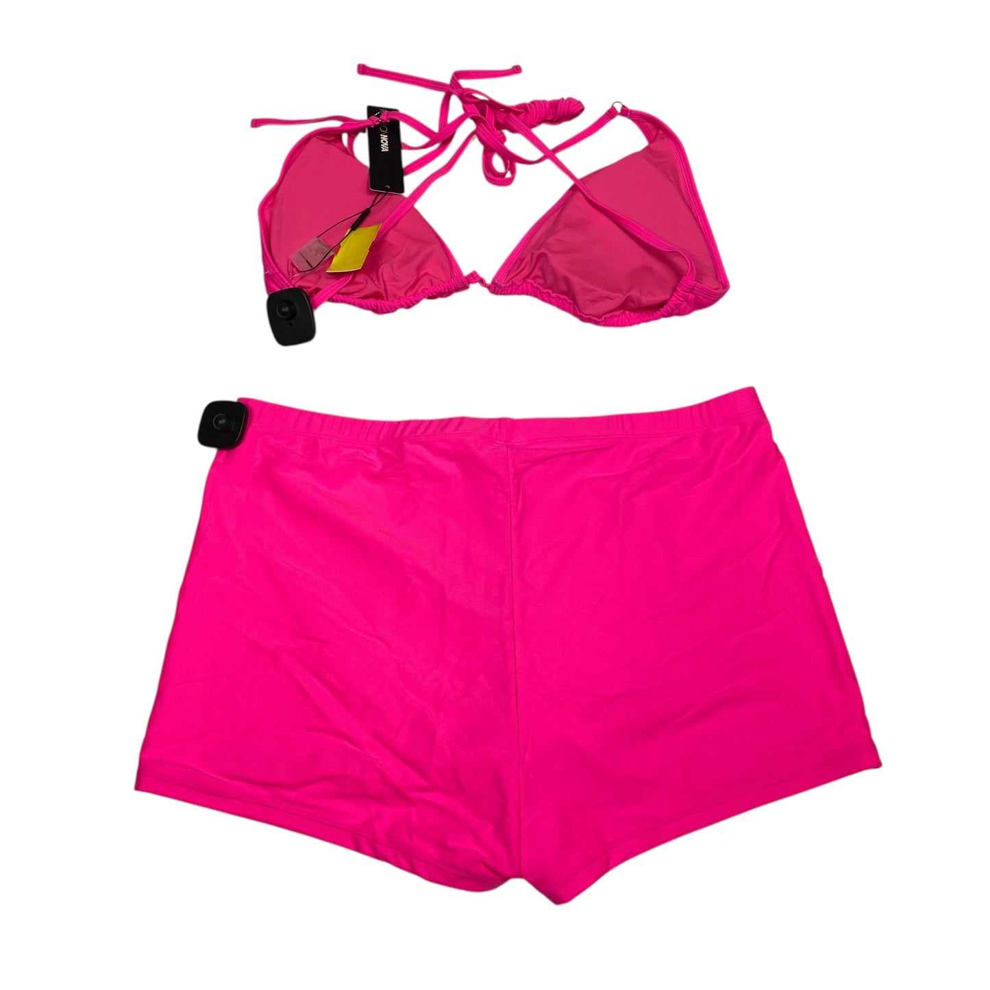 Swimsuit 2Pc By Fashion Nova In Pink, Size:2X