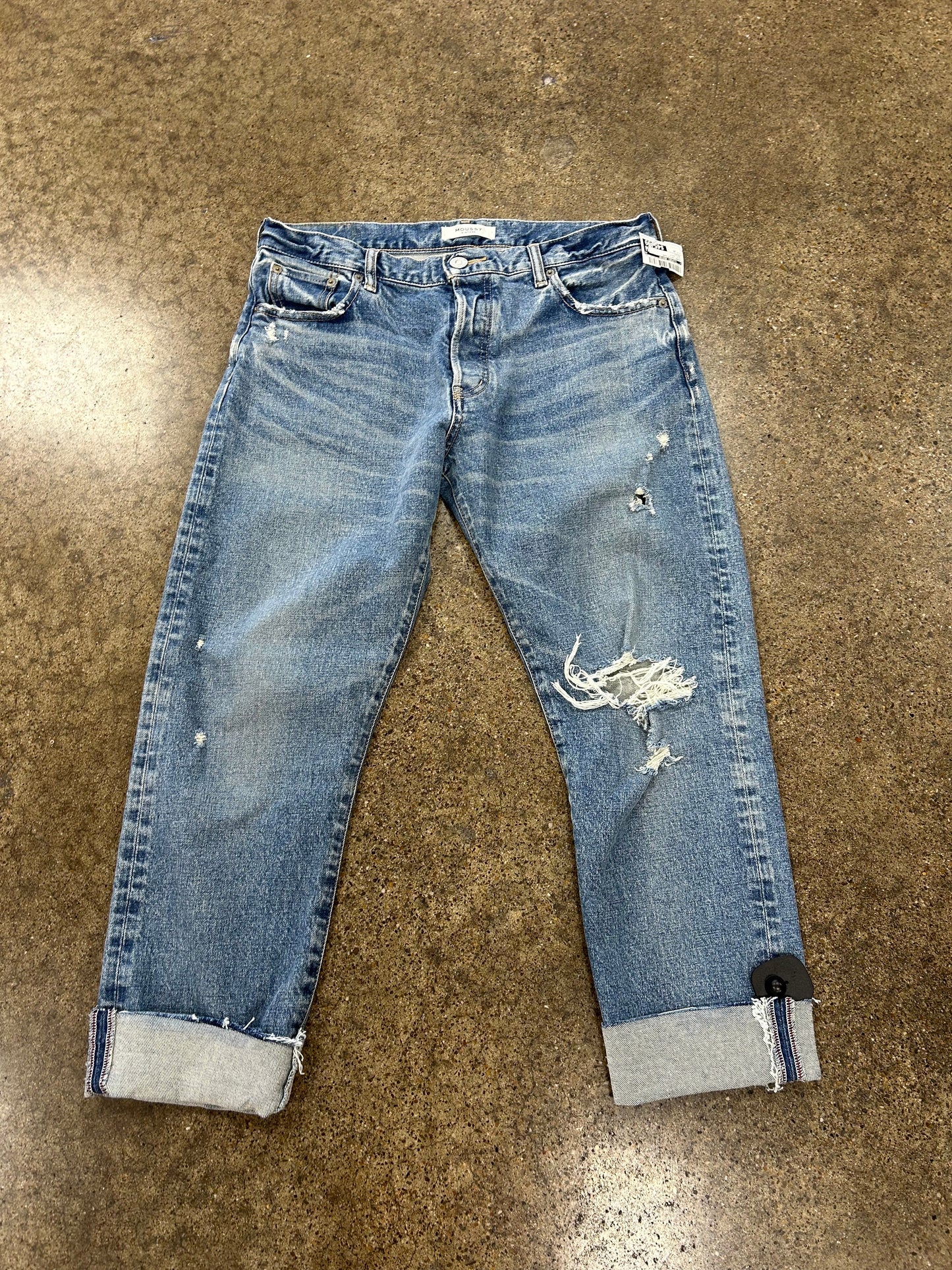 Jeans Boyfriend By Clothes Mentor In Blue Denim, Size:10