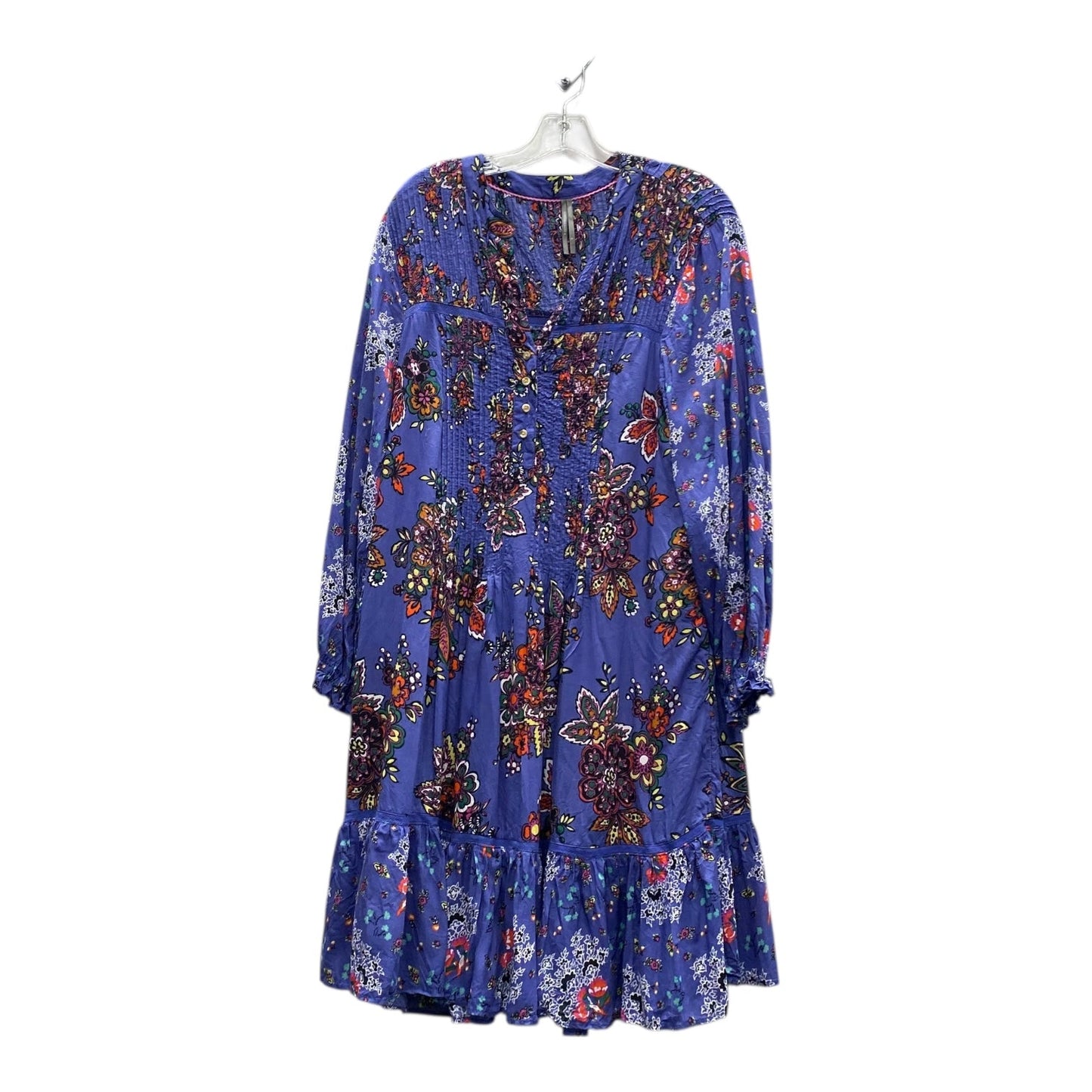 Dress Casual Short By Anthropologie In Blue & Purple, Size:M