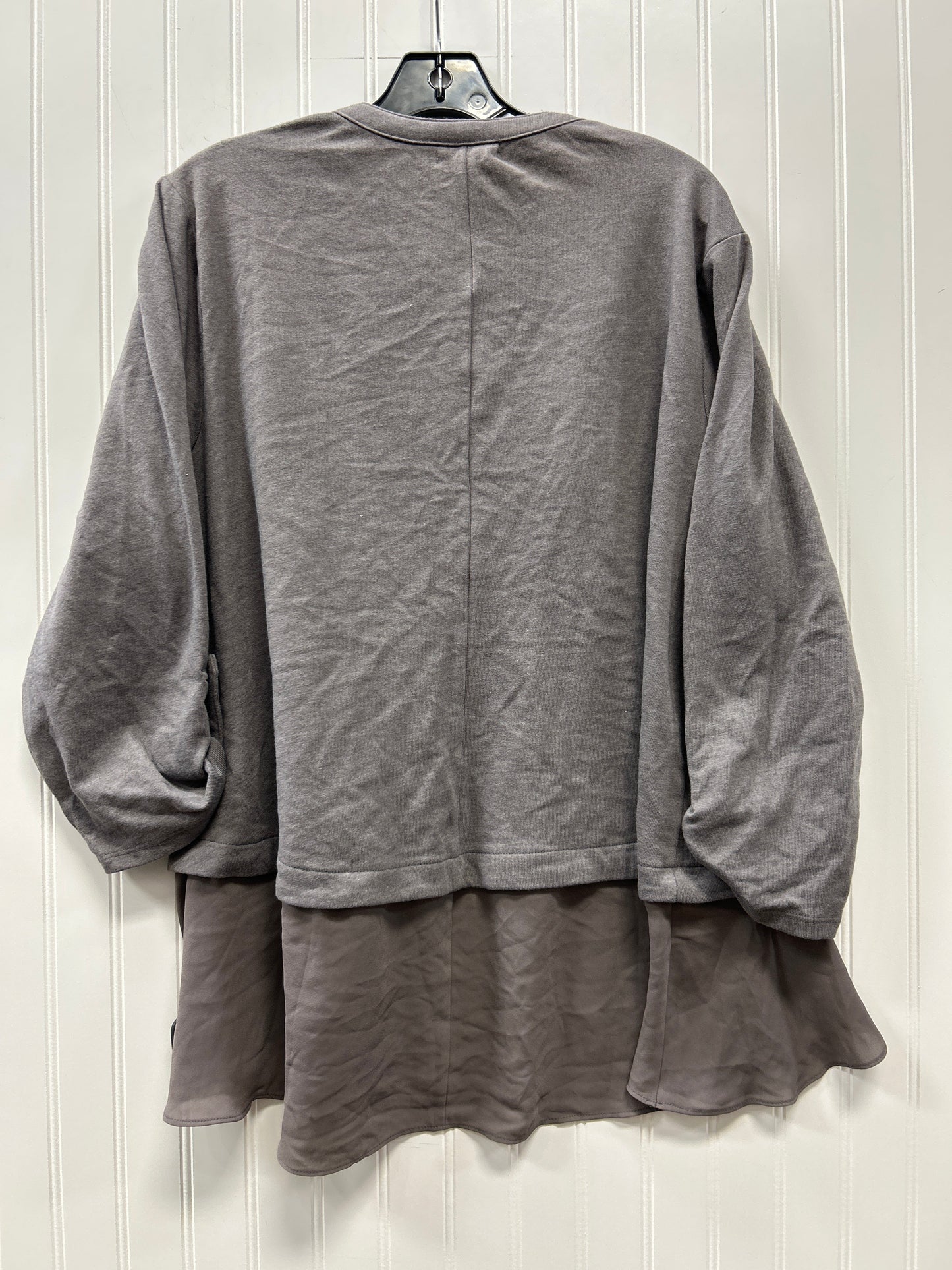 Blouse Ls By Maurices In Grey, Size:M NWT