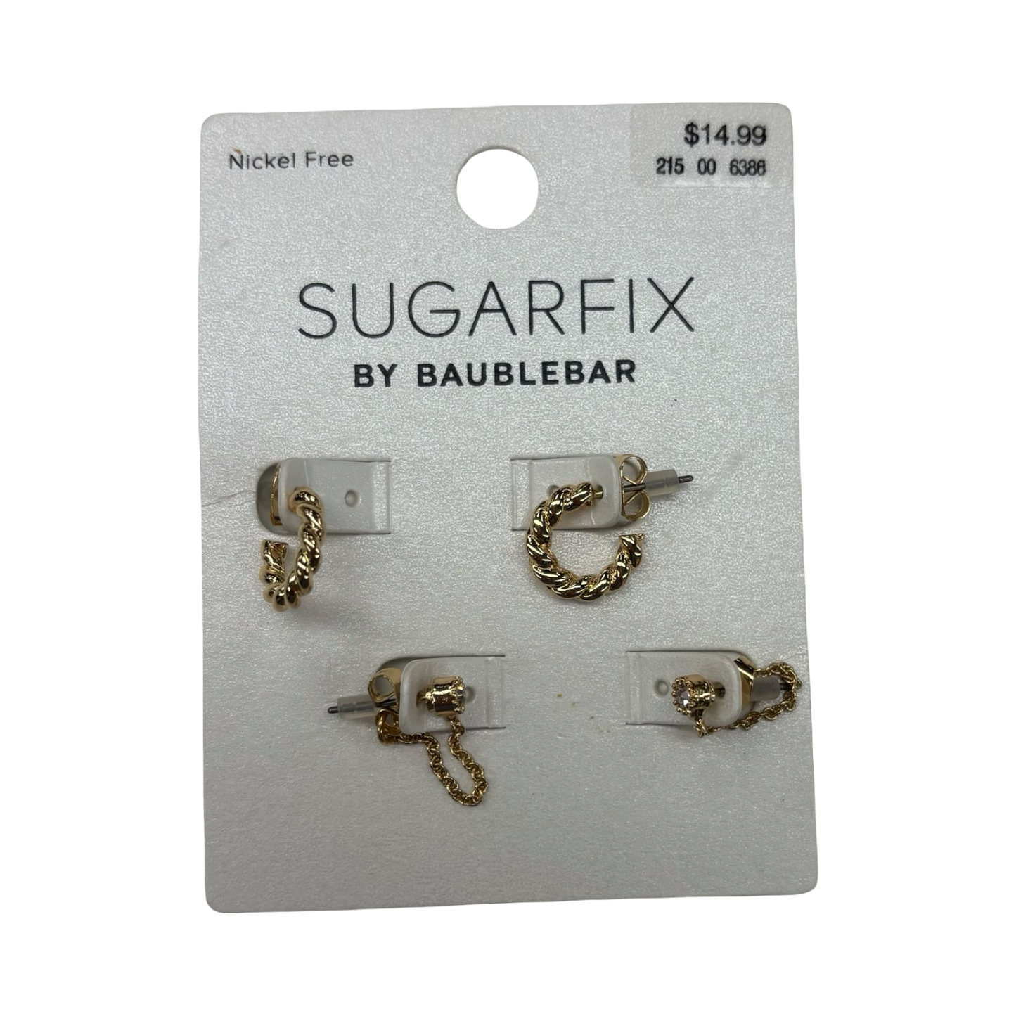 Earrings Hoop By Sugarfix By Baublebar In Gold, Size:02 Piece Set