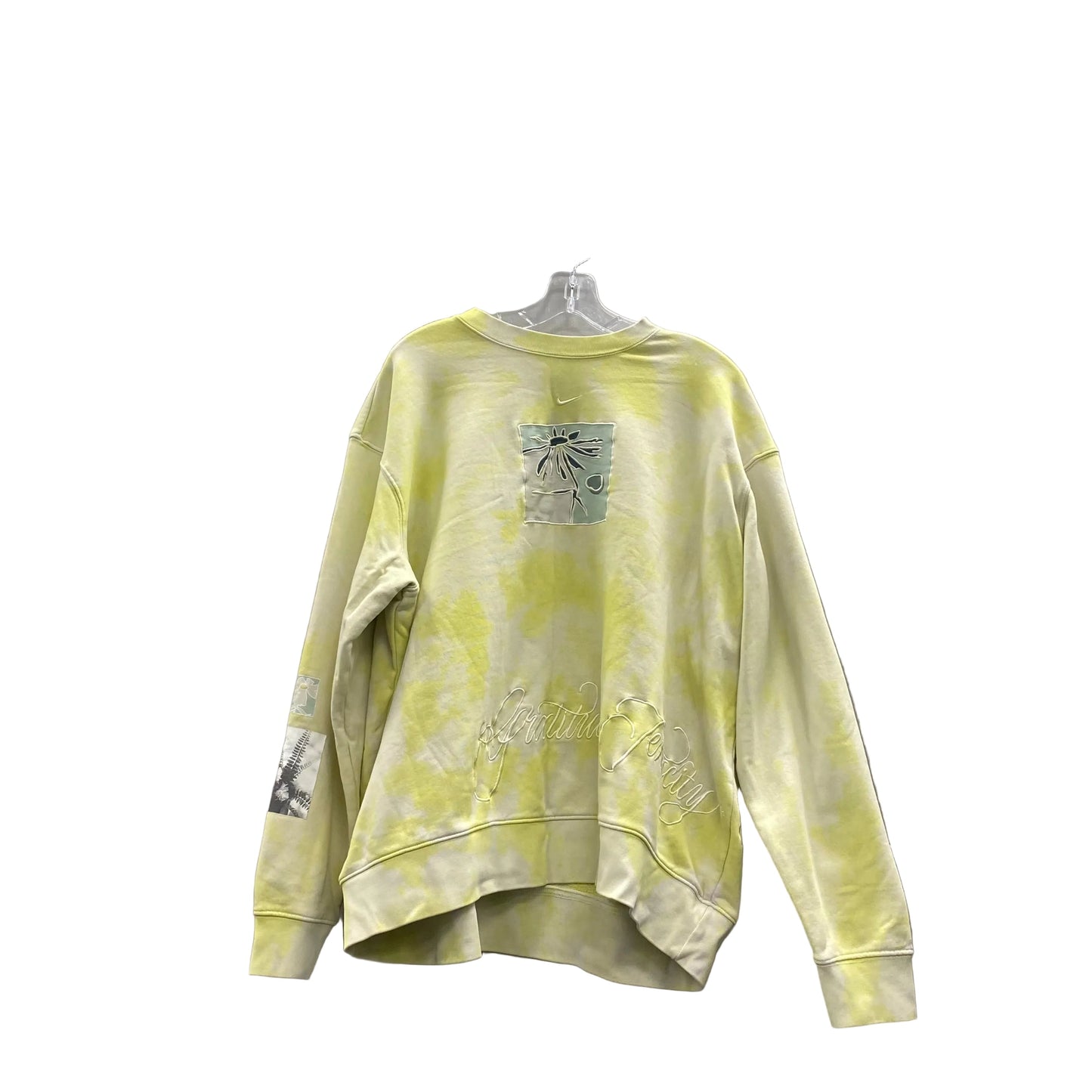 Athletic Sweatshirt Crewneck By Nike Apparel In Yellow, Size:1X