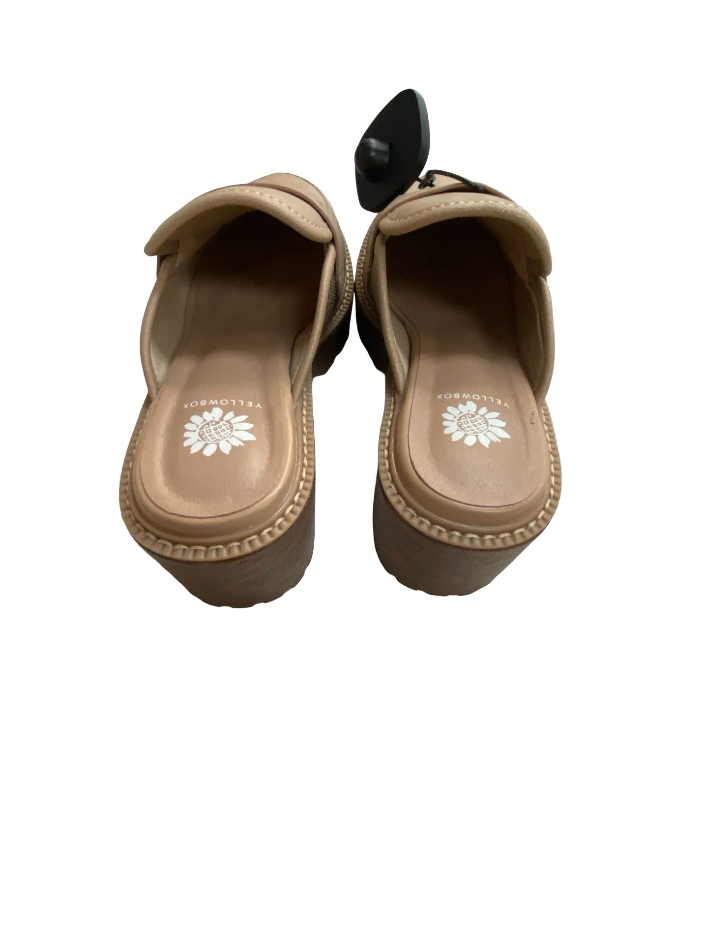 Shoes Heels Block By Yellow Box In Brown, Size:7.5