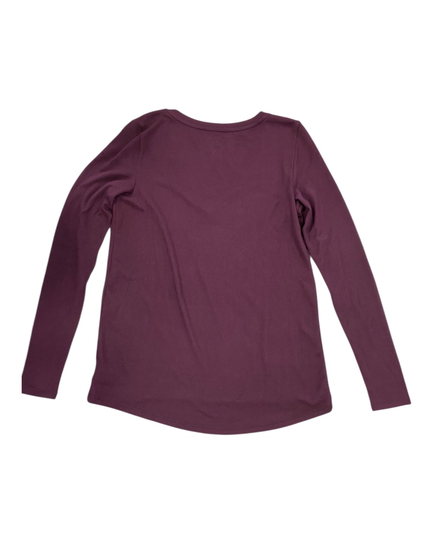 Top Ls Basic By American Eagle In Maroon, Size:Xs