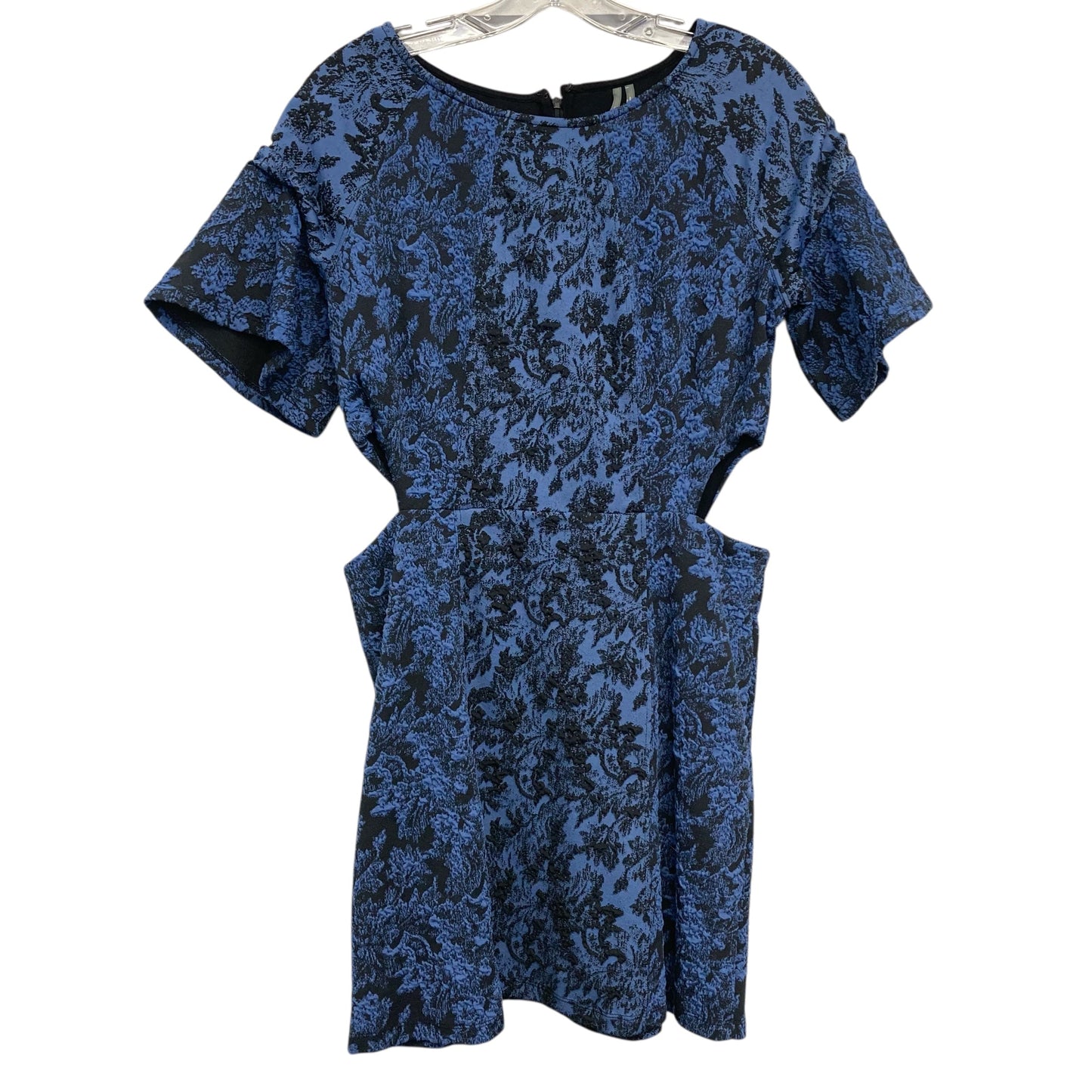 Dress Casual Short By Anthropologie In Black & Blue, Size:M