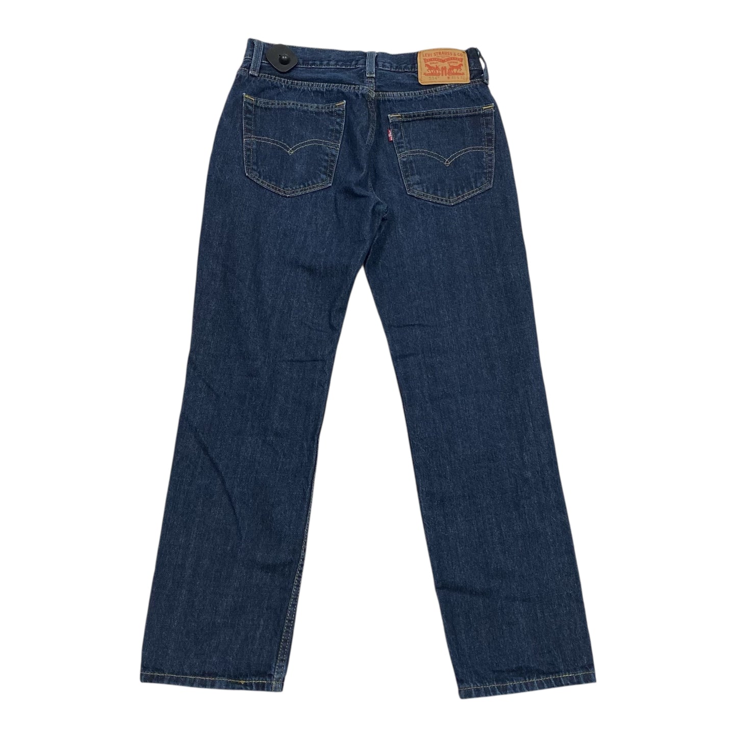 Jeans Straight By Levis In Blue Denim, Size:12