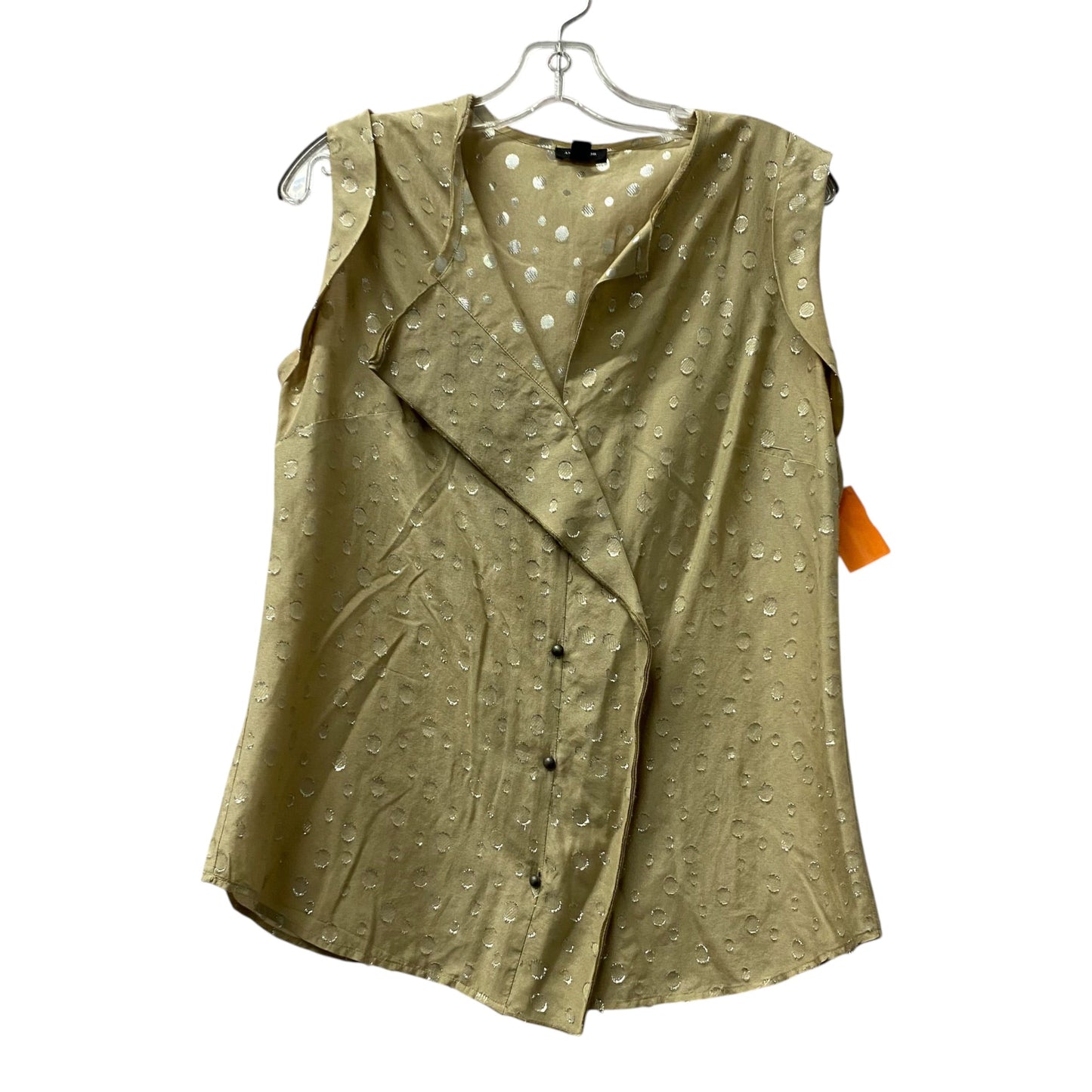 Top Sleeveless By Ann Taylor In Gold & Silver, Size:M