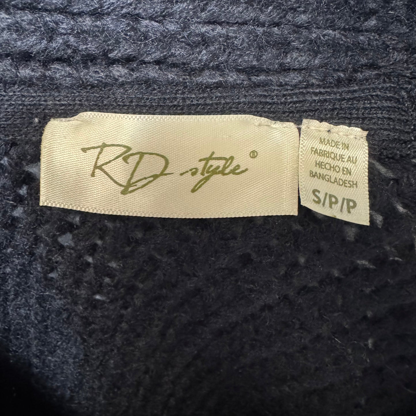 Sweater Cardigan By Rd Style In Navy, Size: S