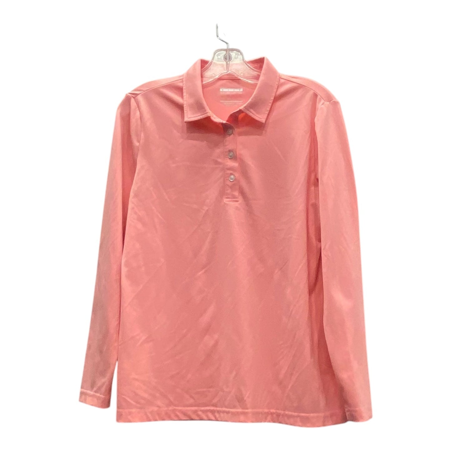 Athletic Top Ls Collar In Pink, Size:M