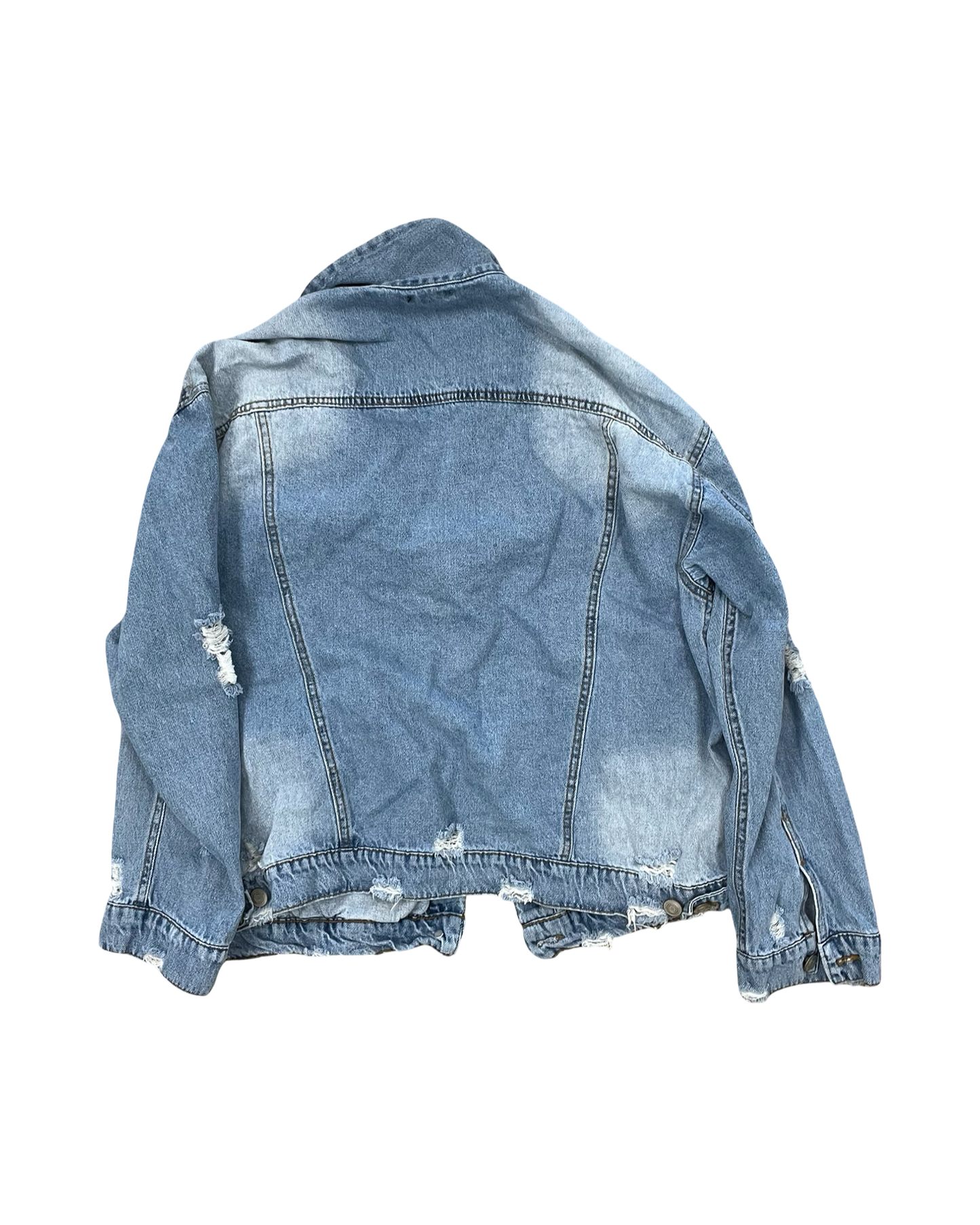 Jacket Denim By Sky In Blue Denim, Size:2X