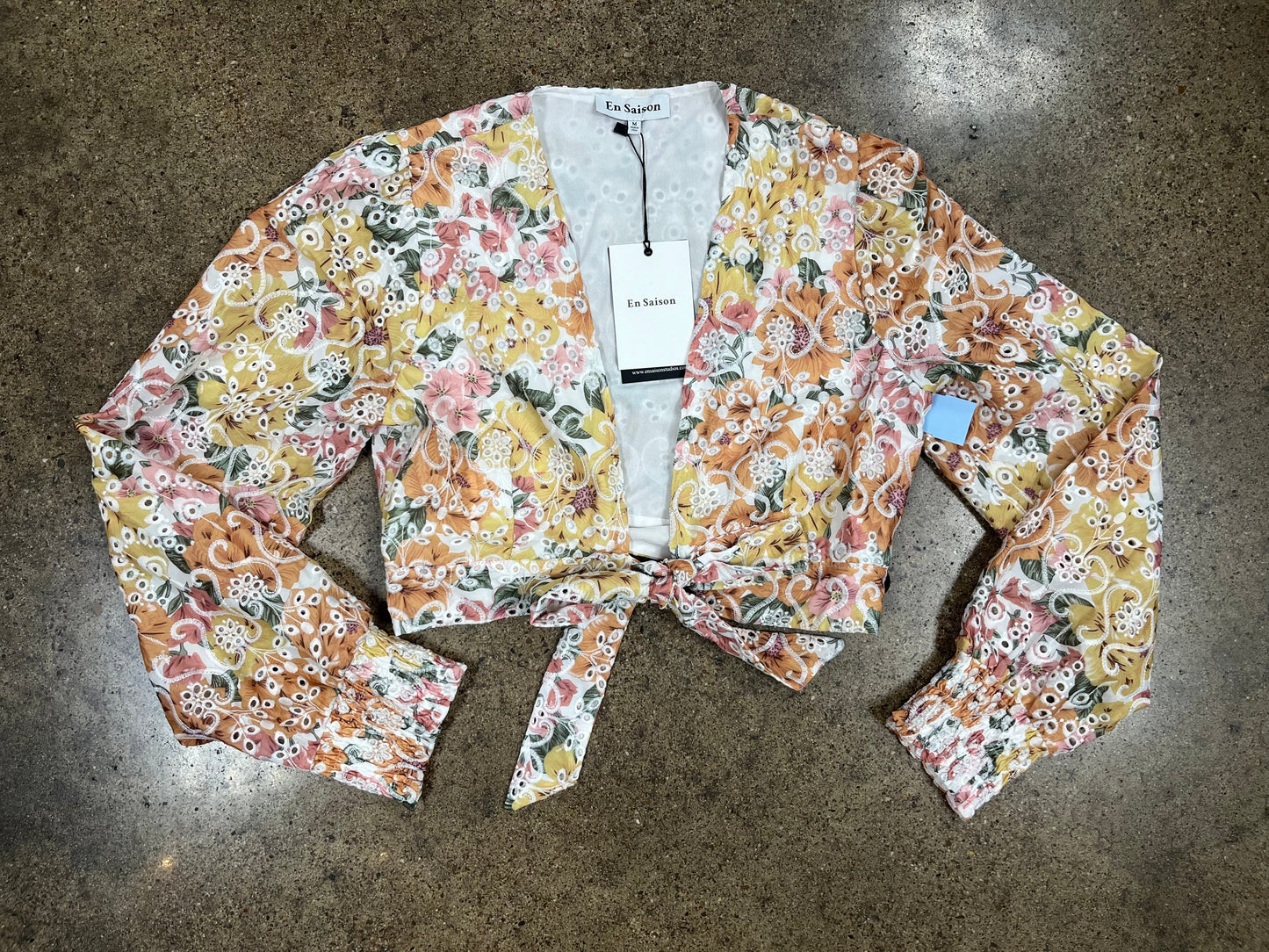 Top Ls By En Saison In Floral Print, Size:M