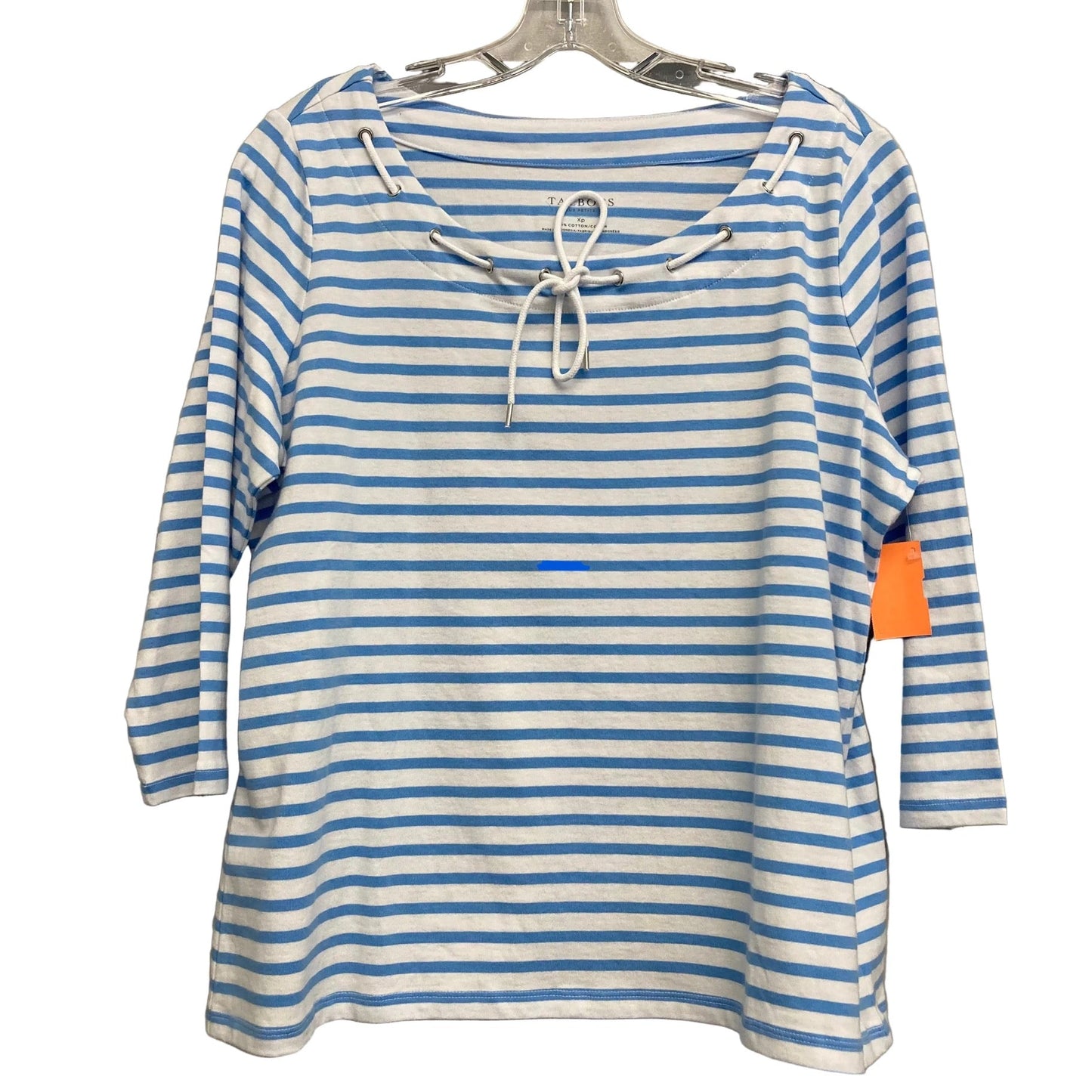 Top 3/4 Sleeve By Talbots In Striped Pattern, Size:Xs