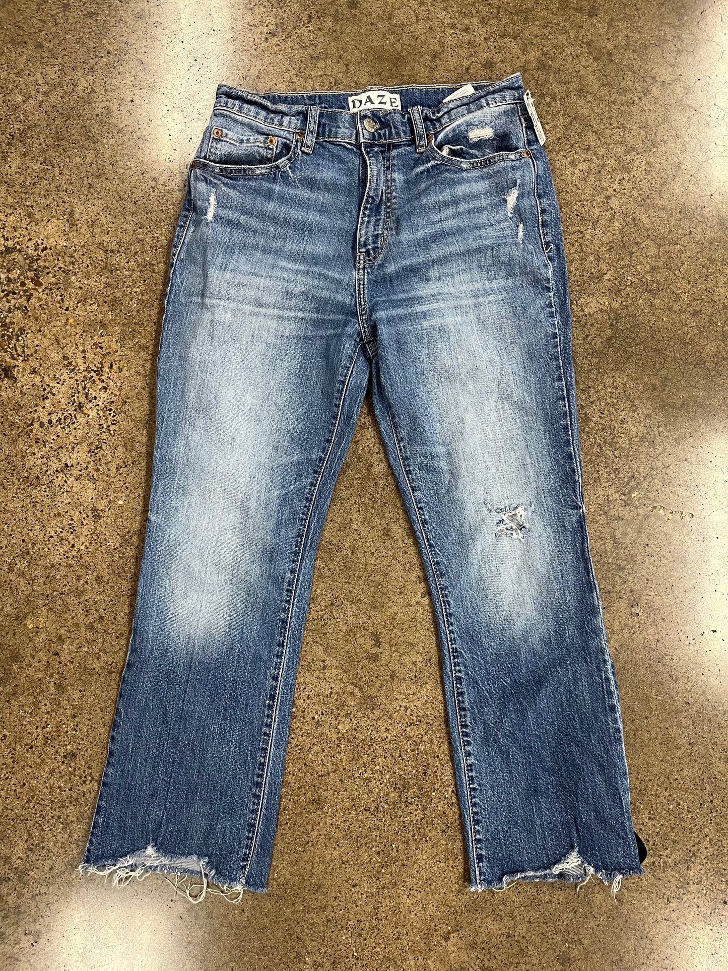 Jeans Straight By Daze Denim In Blue Denim, Size:6