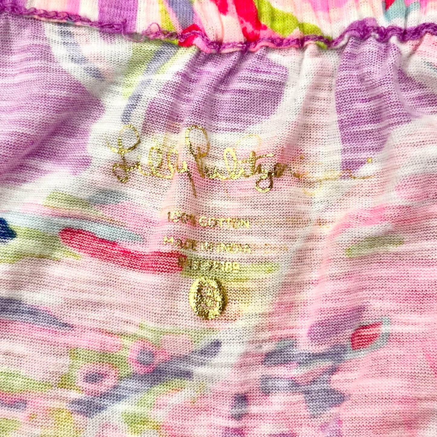 Top Long Sleeve Designer By Lilly Pulitzer In Pink & Purple, Size: S