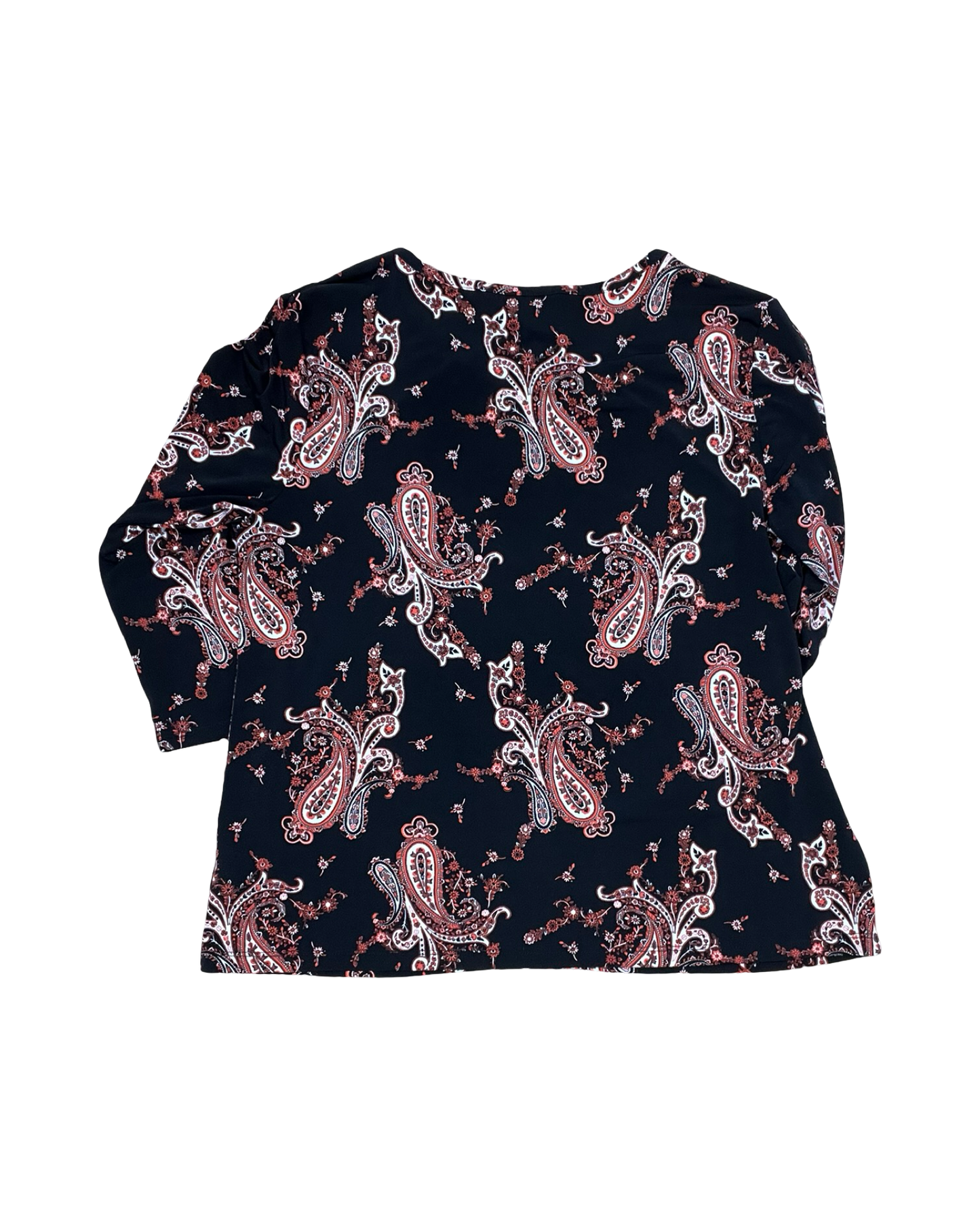 Top 3/4 Sleeve By Liz Claiborne In Black, Size:L