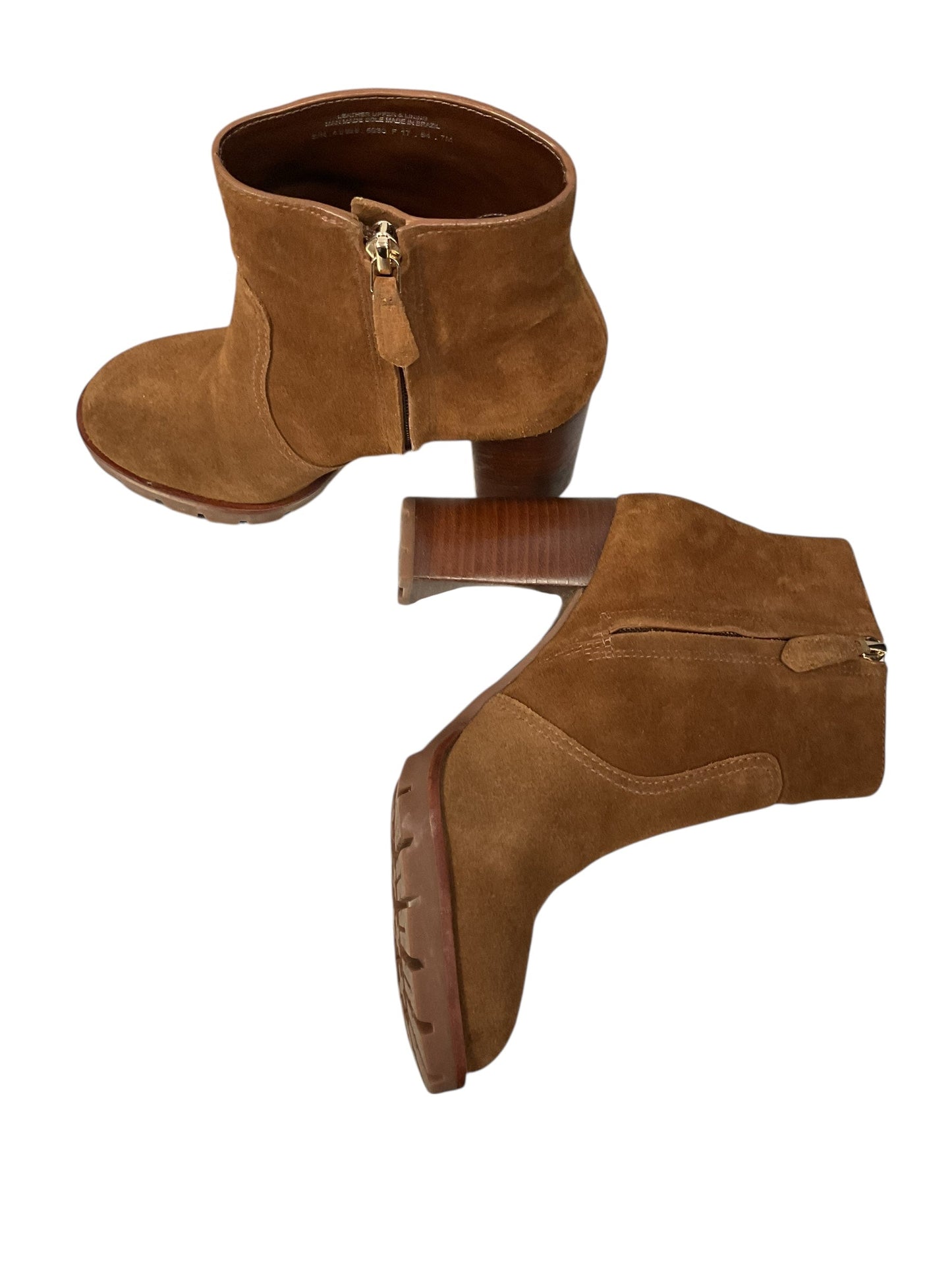 Boots Designer By Tory Burch In Brown, Size:7