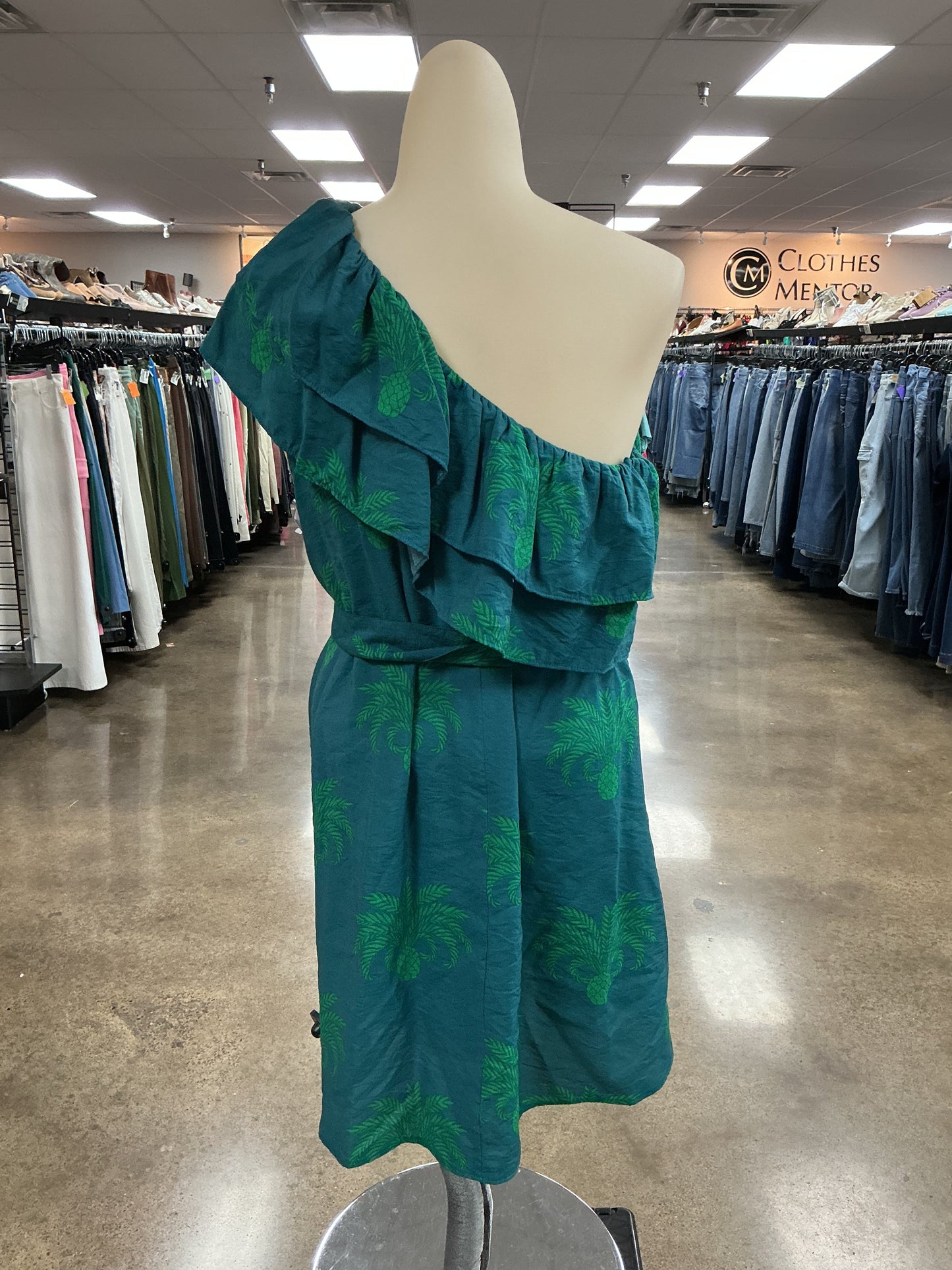 Dress Casual Short By Ann Taylor In Green, Size:M