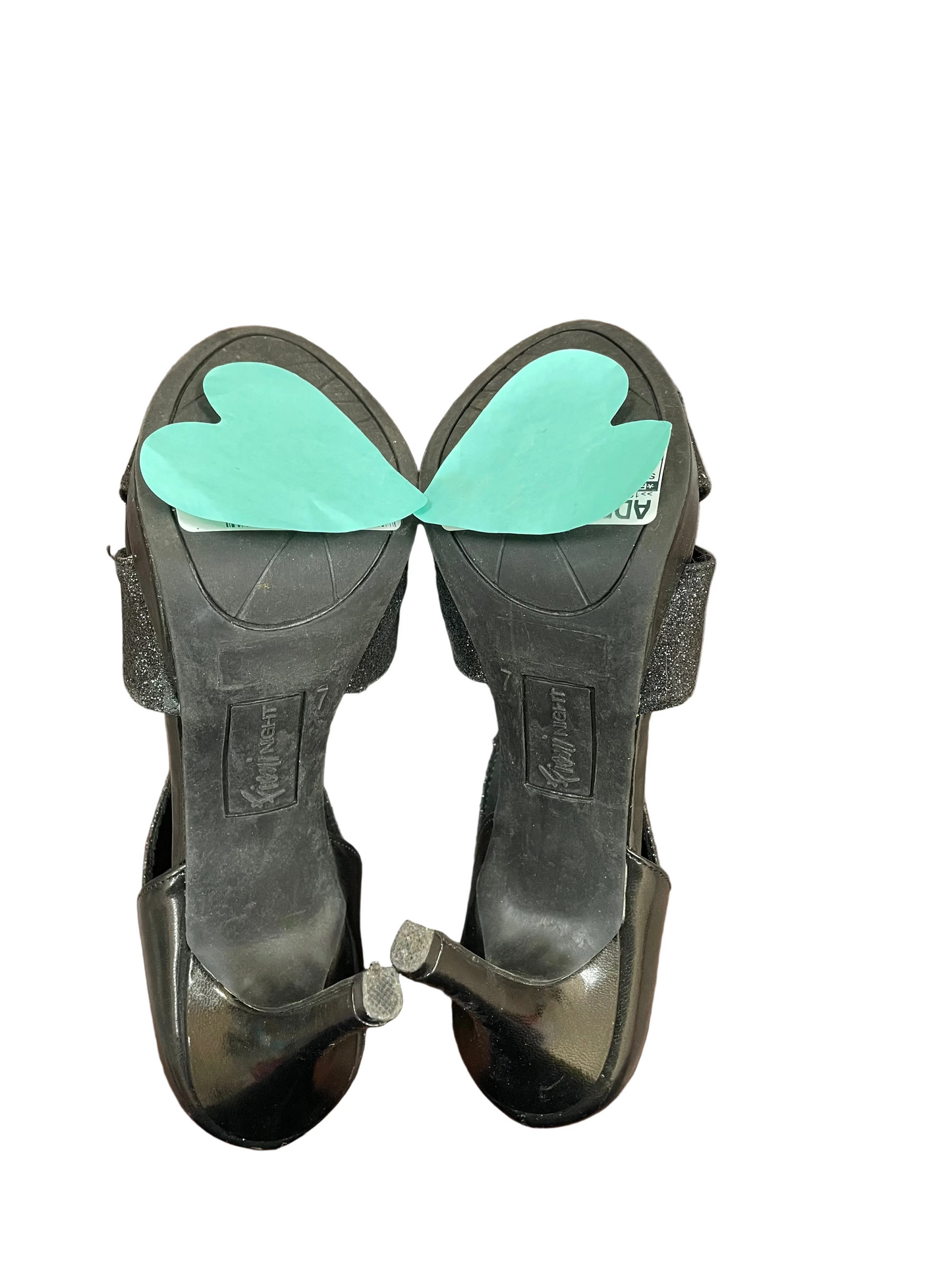 Sandals Heels Stiletto By Fioni Shoes In Black, Size:7