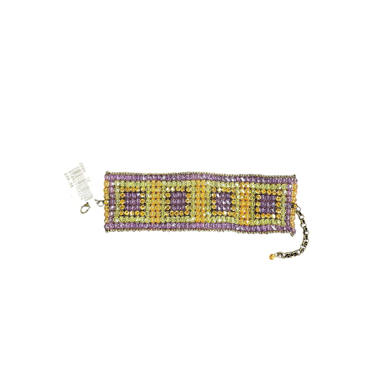 Bracelet Beaded By CME In Purple