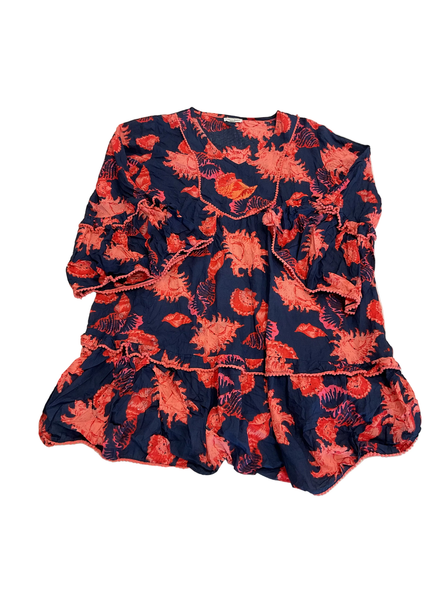 Dress Casual Short By Cmc In Blue & Red, Size:L
