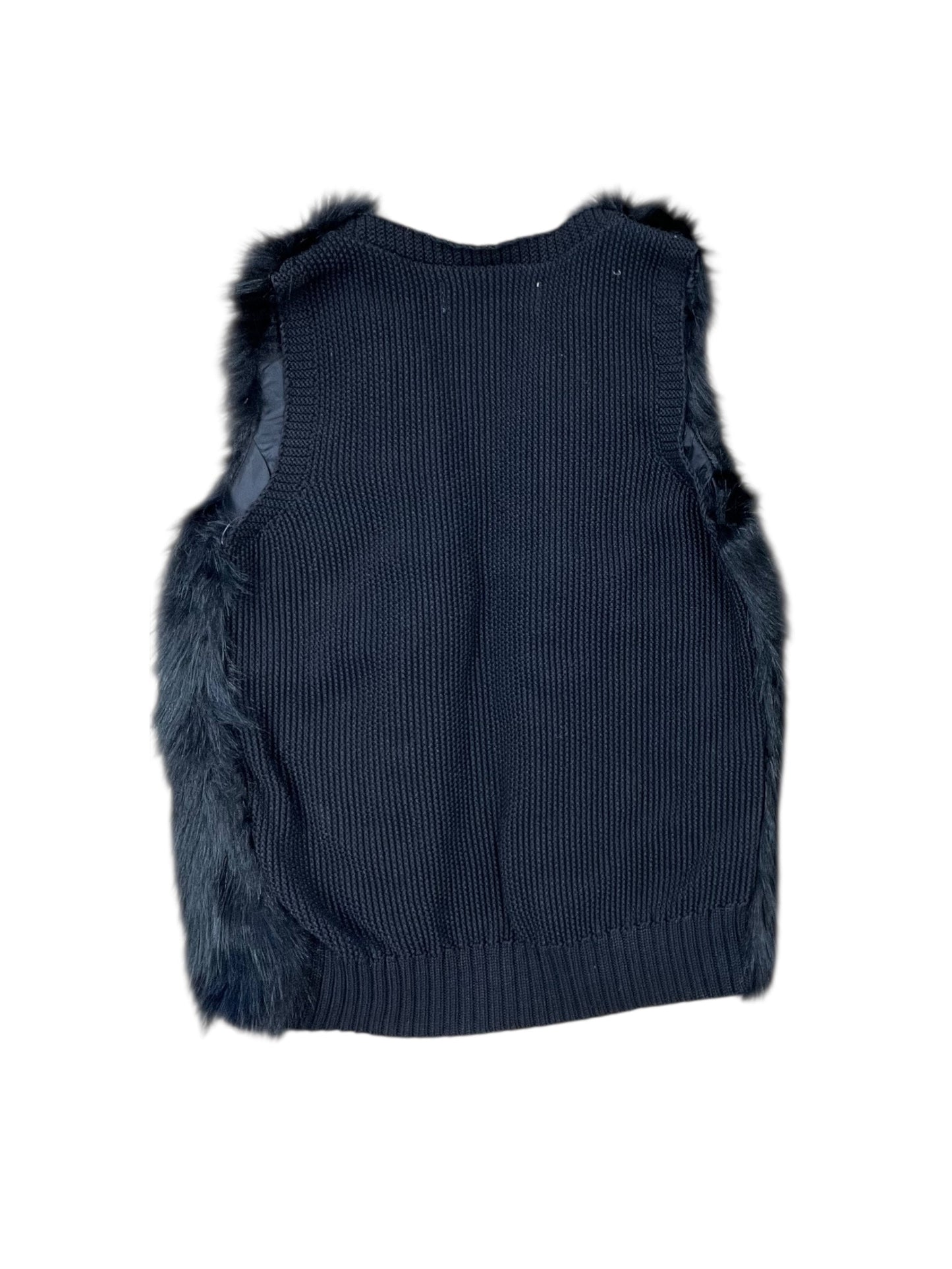 Vest Faux Fur & Sherpa By Sebby In Black, Size:L