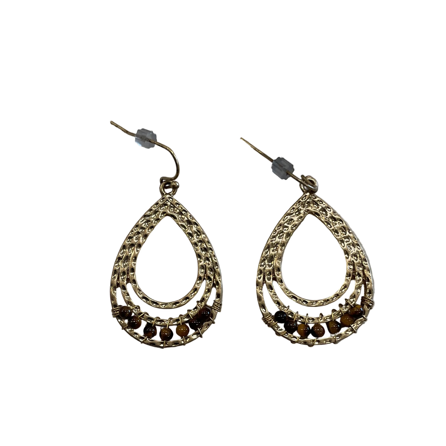 Earrings Dangle/Drop By Clothes Mentor In Brown & Gold