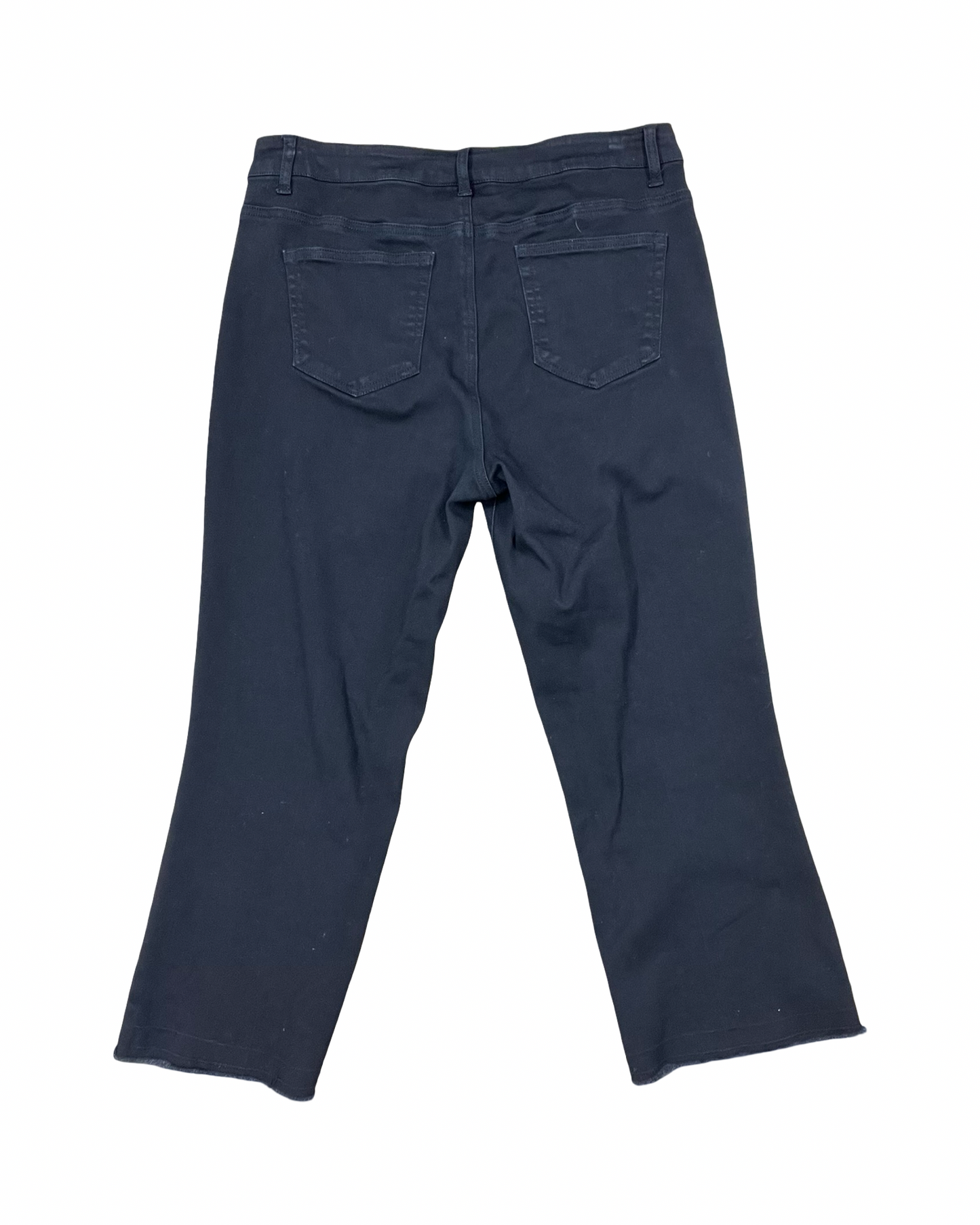 Jeans Straight By Multiples In Black Denim, Size:12