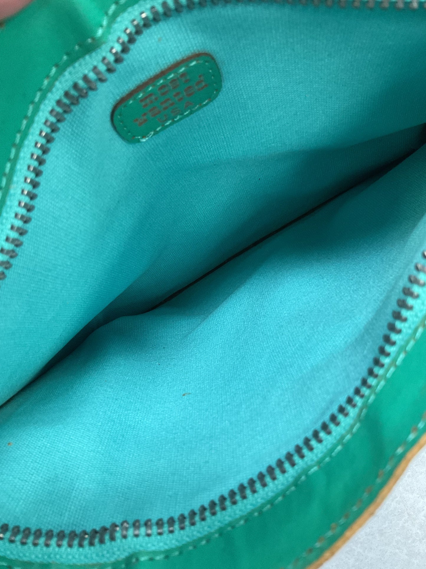 Crossbody Leather By Clothes Mentor In Green, Size:Small